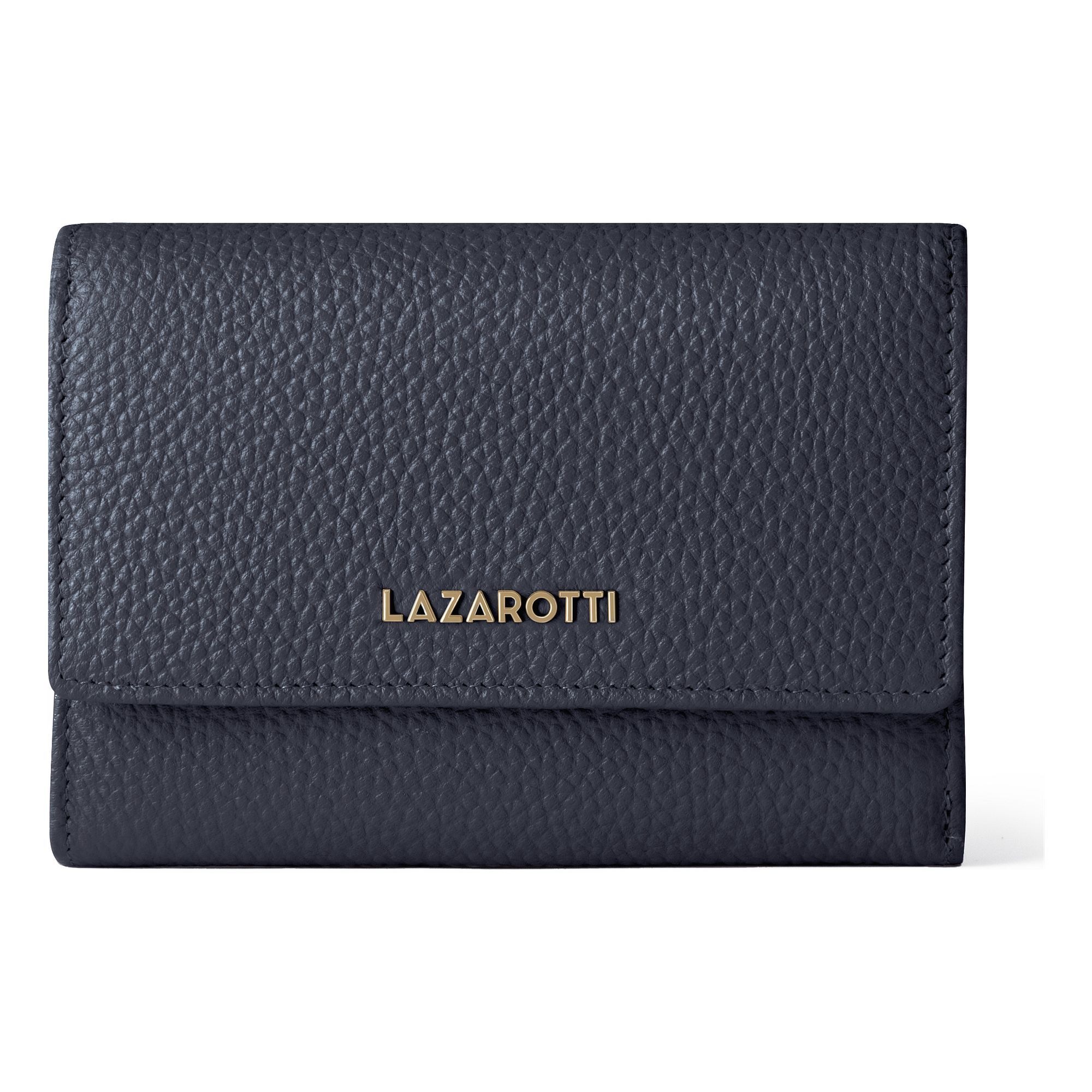 Lazarotti "Bologna Leather XL Geldbörse mit Zip-Around Fach Leder 14 cm"