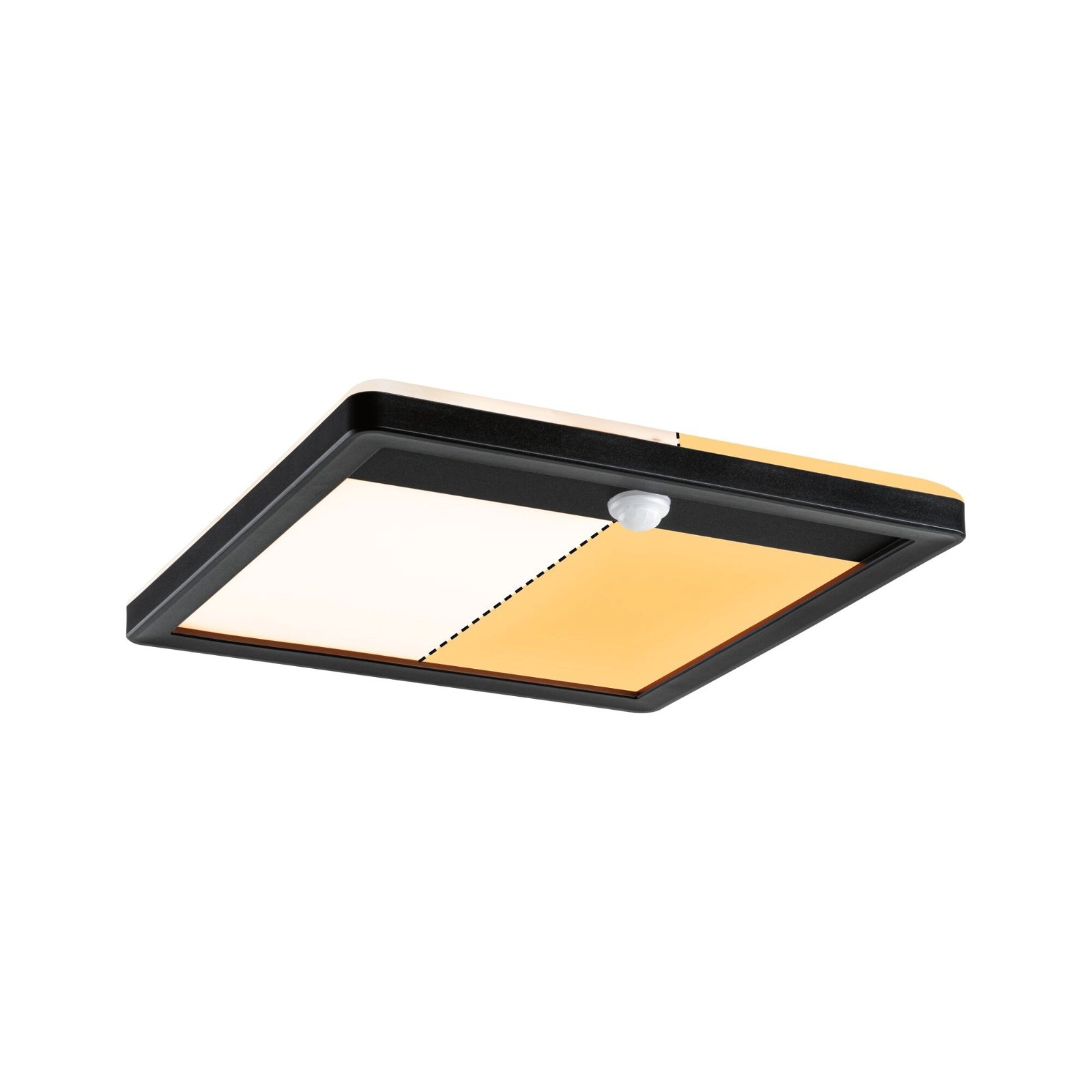 Paulmann LED Außen-Wandleuchte »Außenpanel Lamina IP44 eckig 250x47mm 14W 920lm 230V Kunststoff«, 1 flammig-flammig, Backlight Bewegungsmelder insektenfreundlich tunable warmwhite IP44