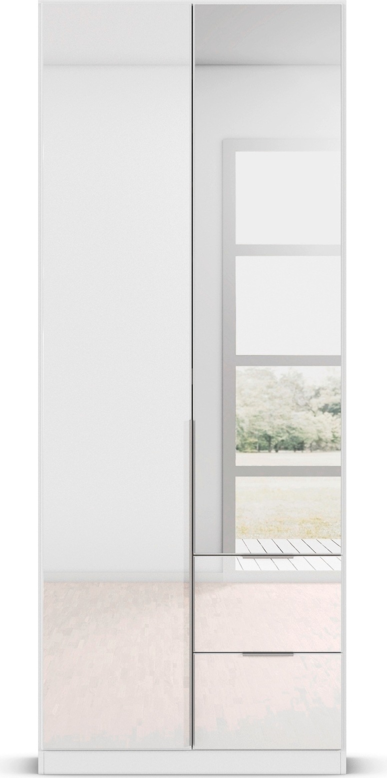 rauch Drehtürenschrank »Kleiderschrank Kleiderschränke Schrank Garderobe AGORDO mit Glasfront«, (in zwei Griff-Farben mit Glasfront), mit Außenschubkästen, in 6 Breiten und 2 Höhen MADE IN GERMANY