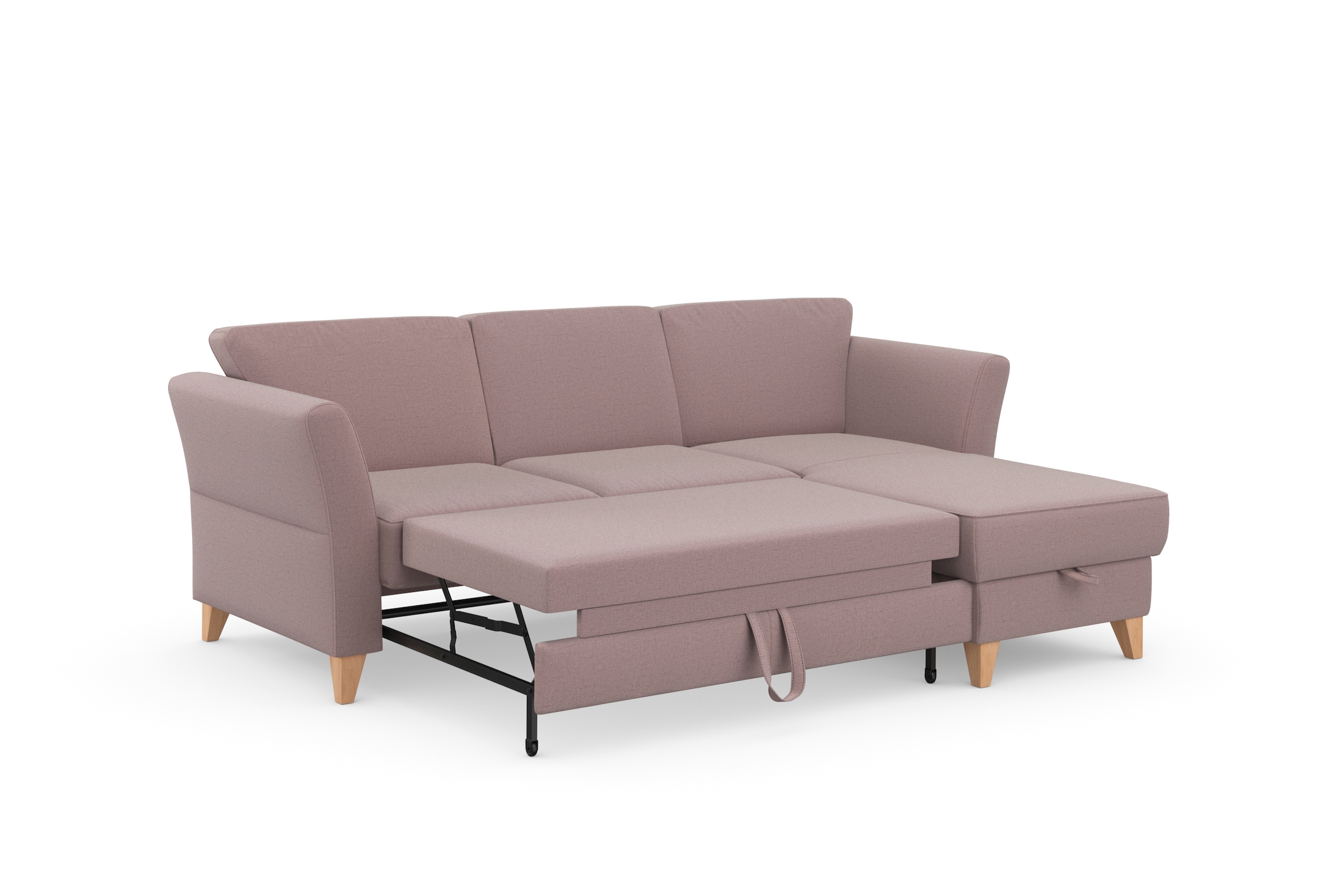 sit&more Ecksofa »Visby L-Form«, Wahlweise mit Bettfunktion und Bettkasten, frei im Raum stellbar