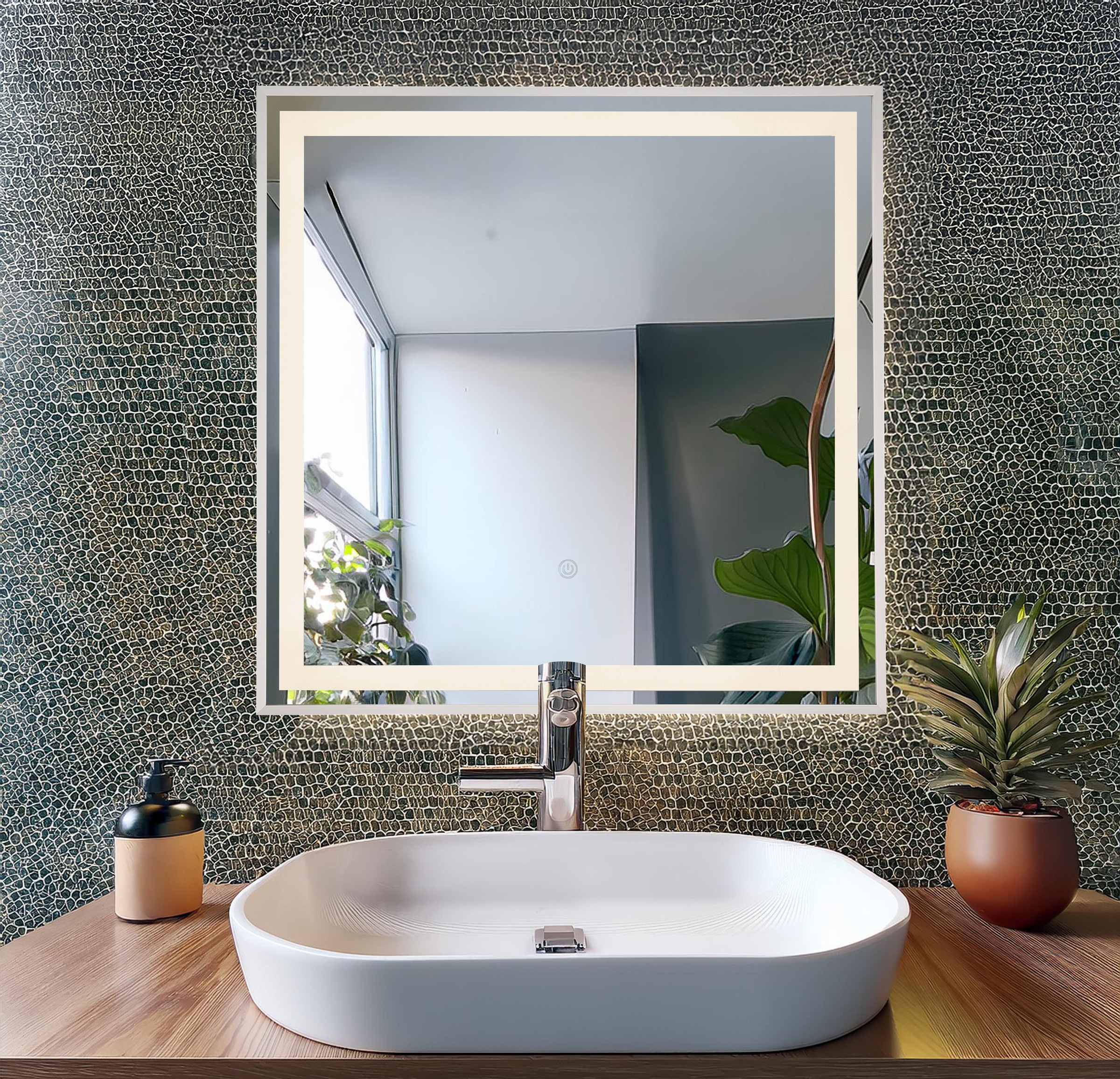 GLOBO LIGHTING Spiegelleuchte »RIVAS« LED-Modul 1 Stk. warmweiß - kaltweiß