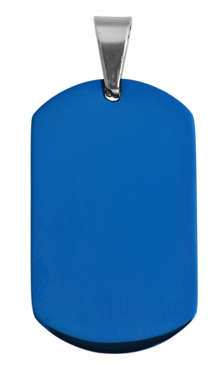 Kettenanhänger ADELIA´S "modischer Schmuck Anhänger aus Edelstahl", blau, Schmuckanhänger, Damen, Edelstahl, Kettenanhänger
