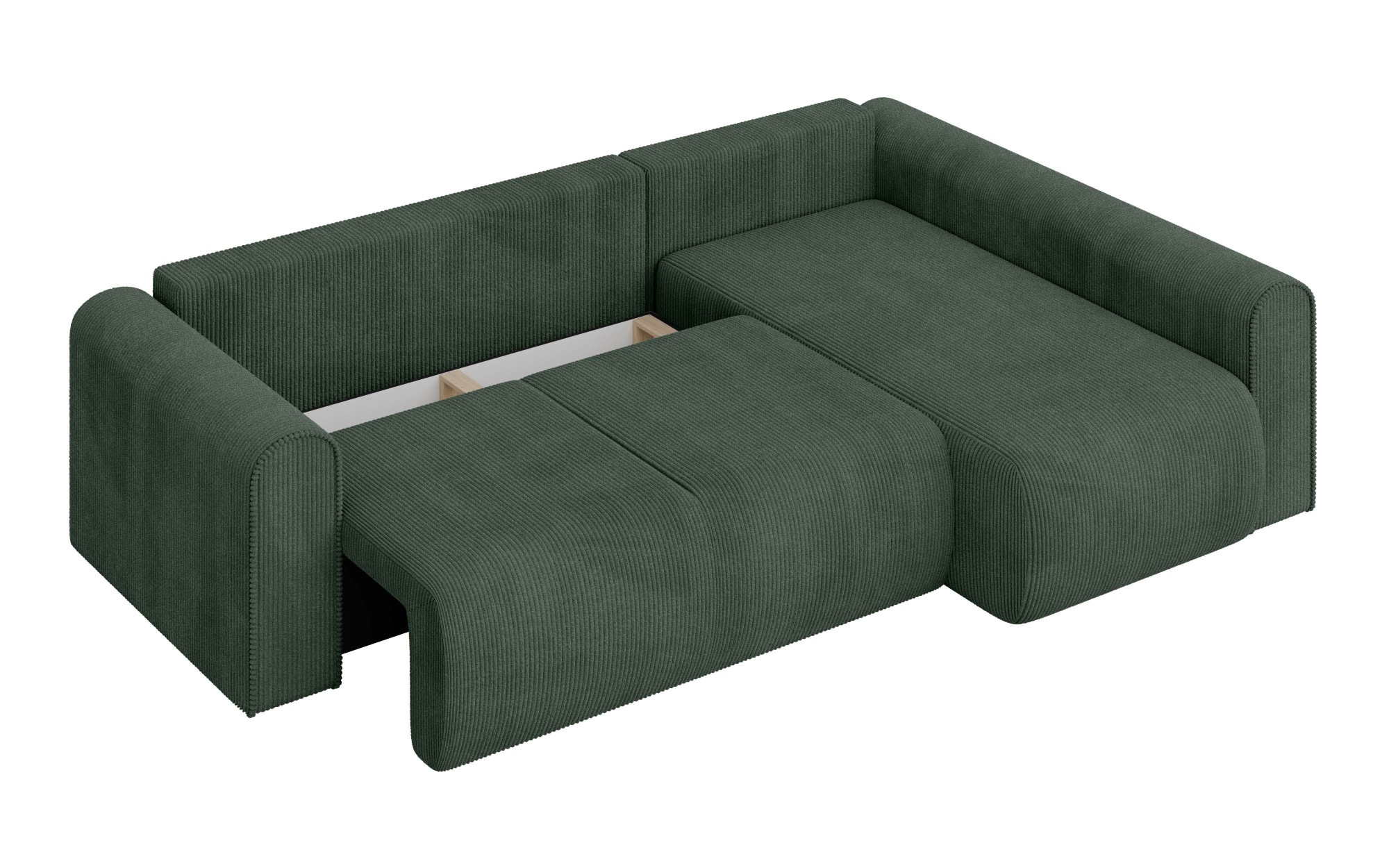 INOSIGN Ecksofa »Zacharia wahlweise Schlafsofa mit Bettkasten, B/T/H 250/166/86 cm«, L-Form mit Wellenunterfederung, Ottomane rechts oder links bestellbar