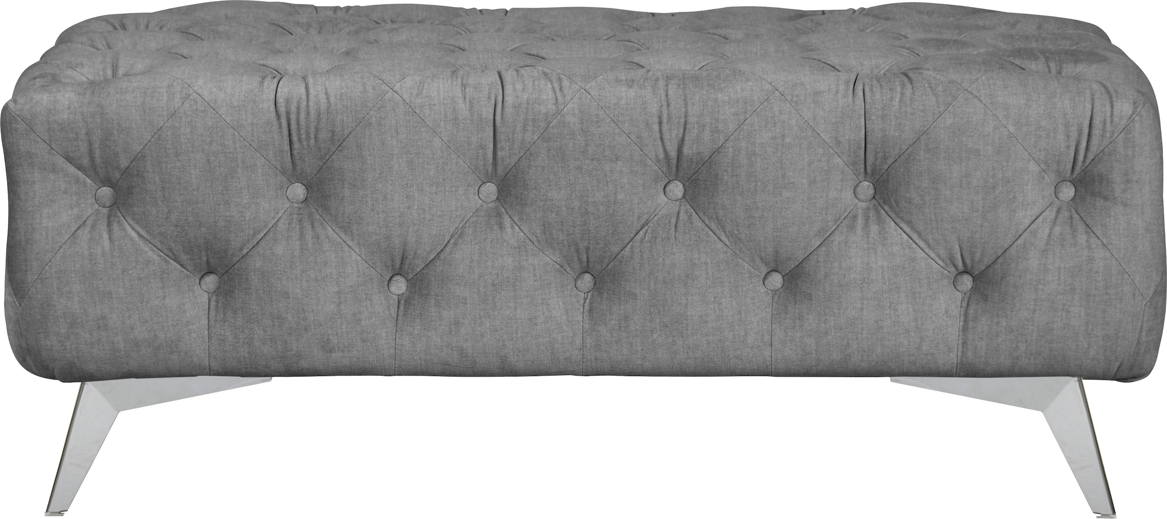 Leonique Polsterhocker "Glynis", aufwändige Knopfheftung, moderne Chesterfield Optik, Fußfarbe wählbar