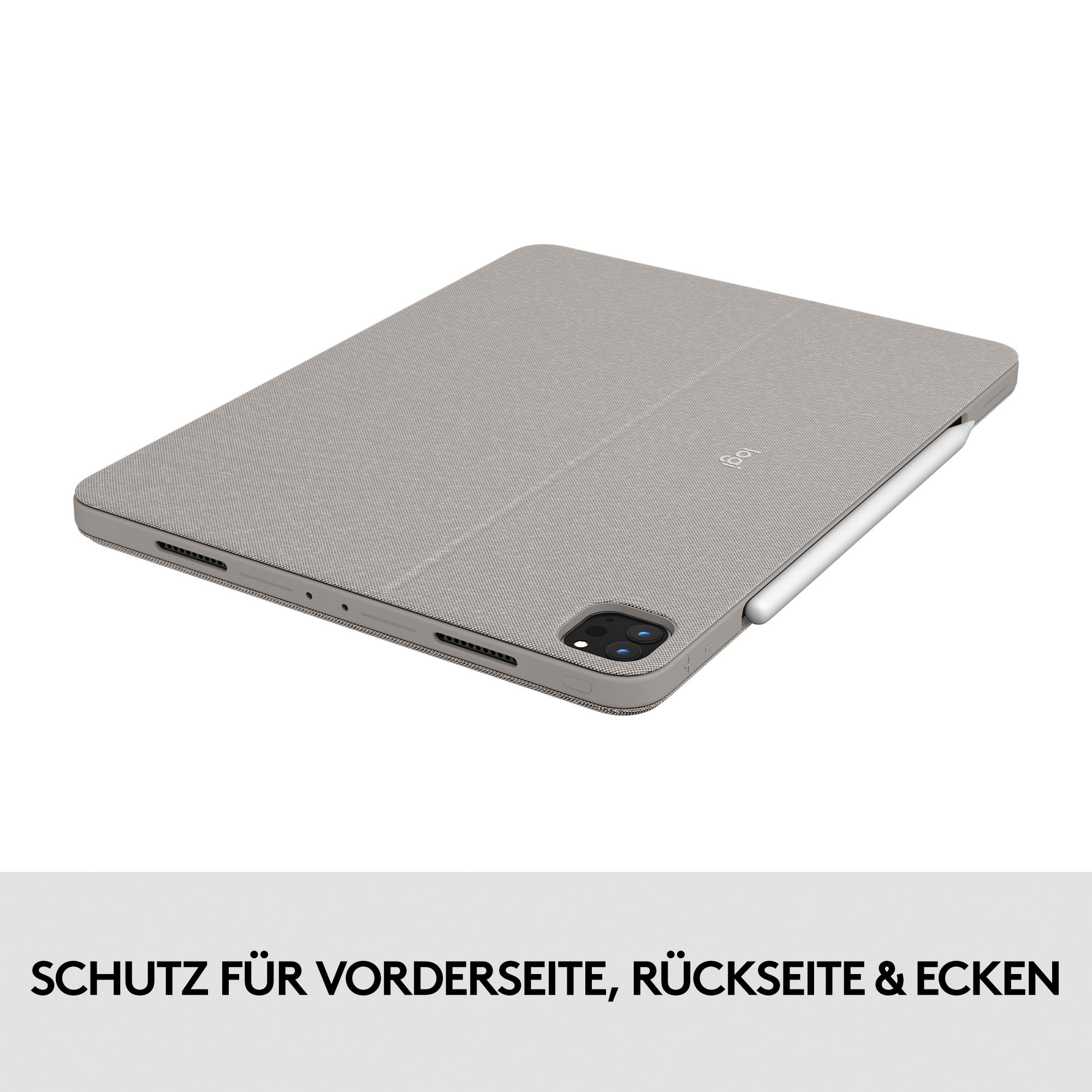 Logitech iPad-Tastatur »Combo Touch iPad Pro 12,9 (5. Gen - 2021) Keyboard Case«, (ausklappbare Füße-Multimedia-Tasten)