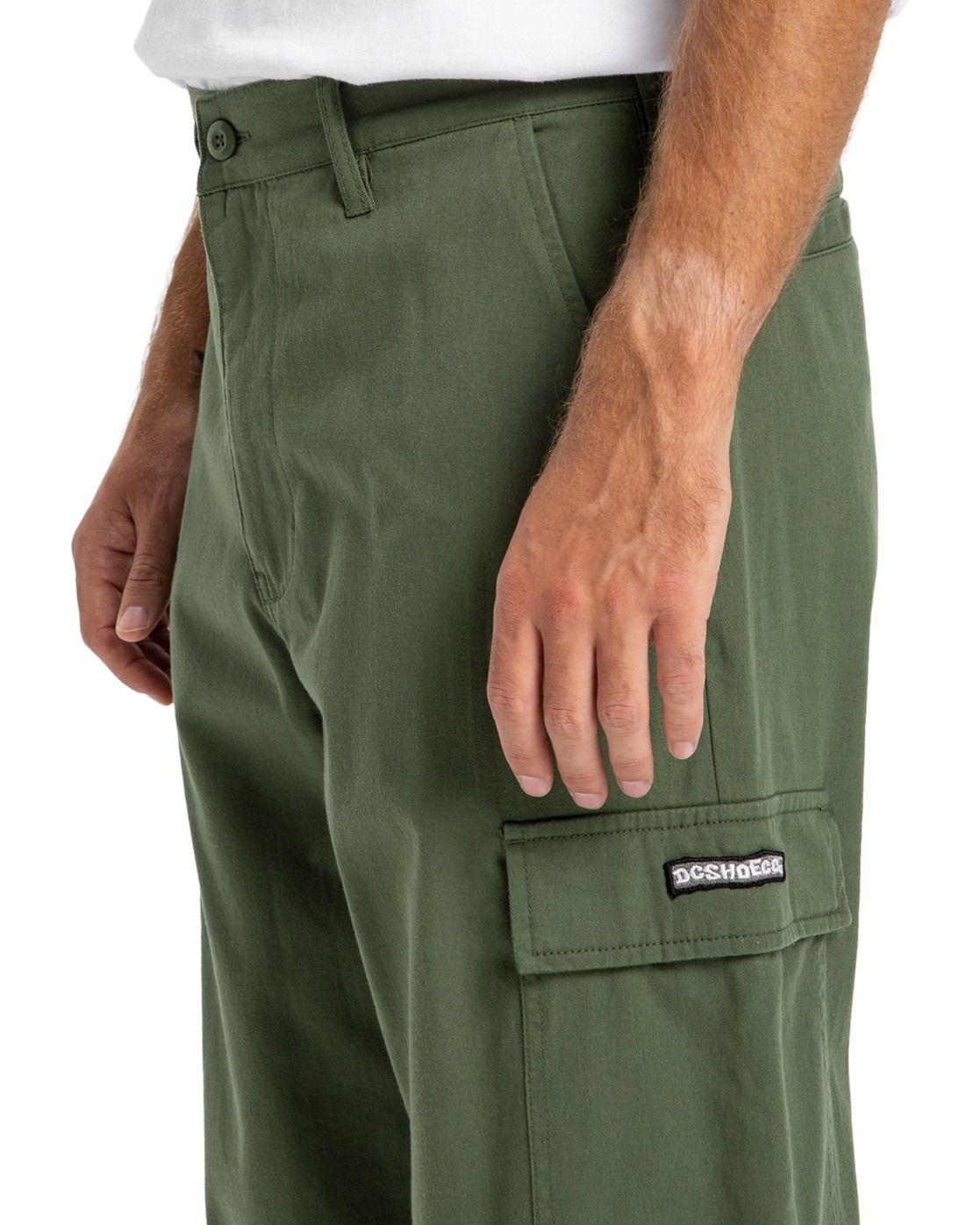 DC Shoes Worker Baggy Cargo Chinos Bronze Green 38 3