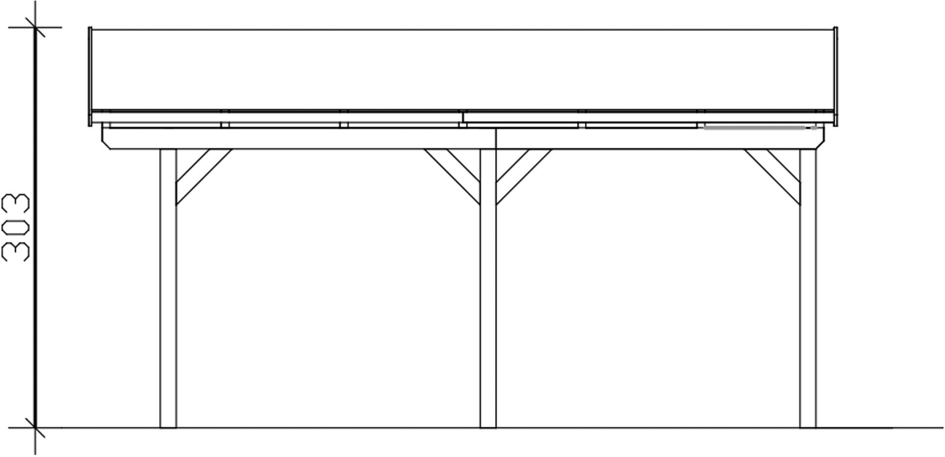 Skanholz Einzelcarport »Fichtelberg«, 273 cm, Anthrazit