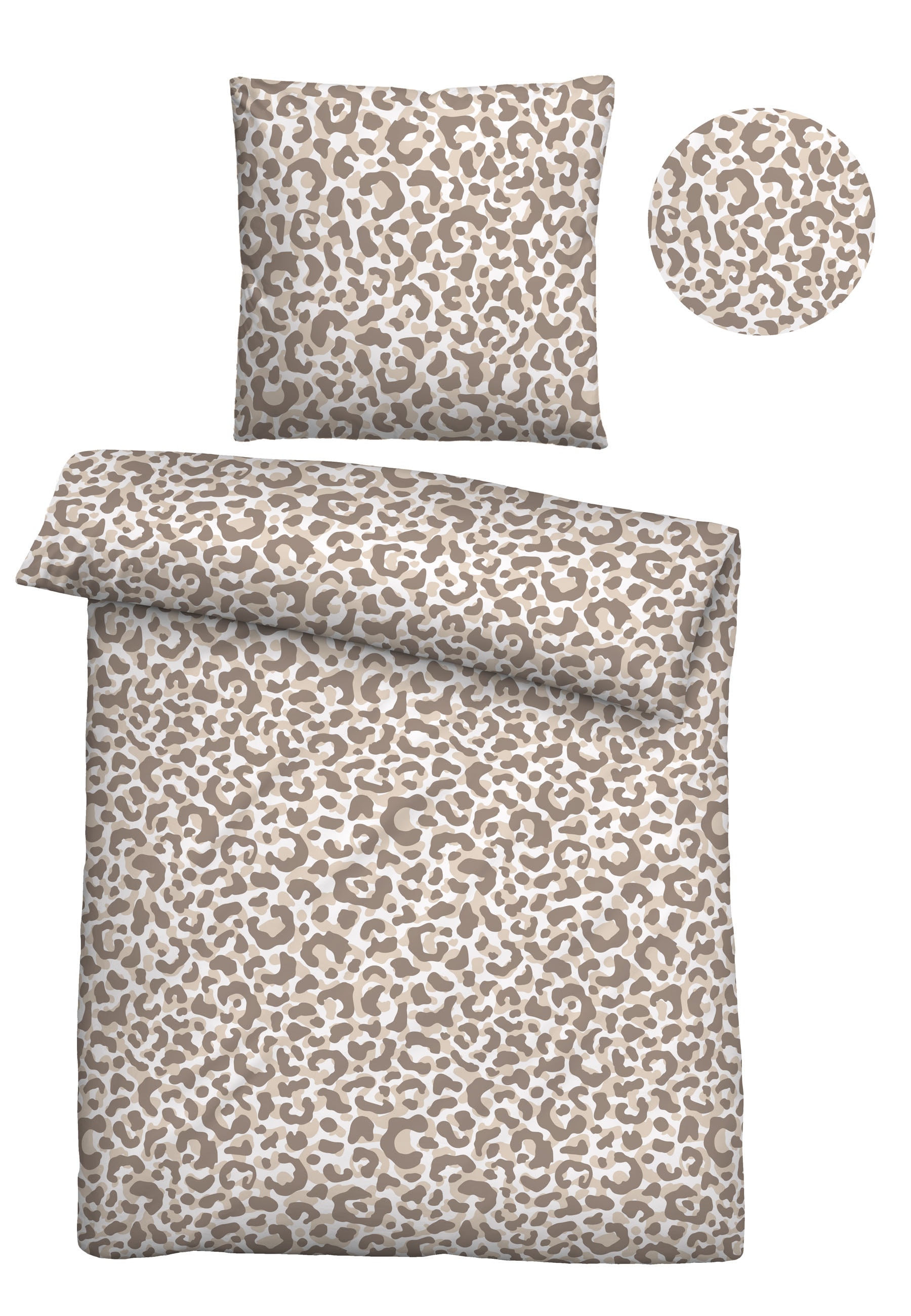 Castell - Markenbettwäsche Bettwäsche »20761« 2 absolut bügelfrei, 100% Baumwolle, mit Reißverschluss, ganzjährig