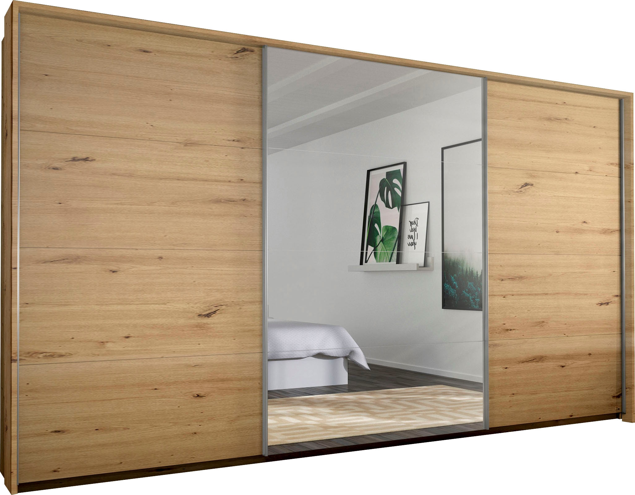 OTTO home Kleiderschrank "Kleiderschrank Schrank Garderobe Wäscheschrank TOMA mit Passepartout" Breiten 211/278/323/368 cm, Höhen 214/233 cm inkl. Passepartout, inkl. Regaleinsatz sowie zusätzlichen Einlegeböden MADE IN GERMANY