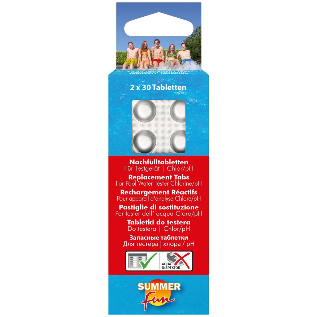 SUMMER FUN Poolpflege »Nachfülltabletten«, (Packung, 2x 30 Tabletten)