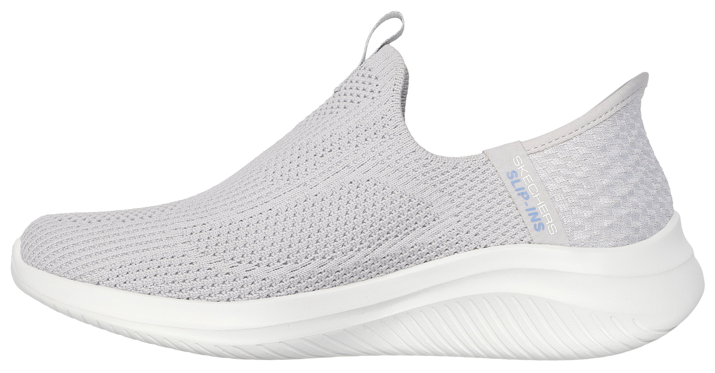 Slip-On Sneaker SKECHERS "ULTRA FLEX 3.0-EASY WIN", Damen, Gr. 40, grau (hellgrau), Textil, Schuhe, Slipper, Sneaker mit Handsfree Slip-ins Technologie, Topseller 3