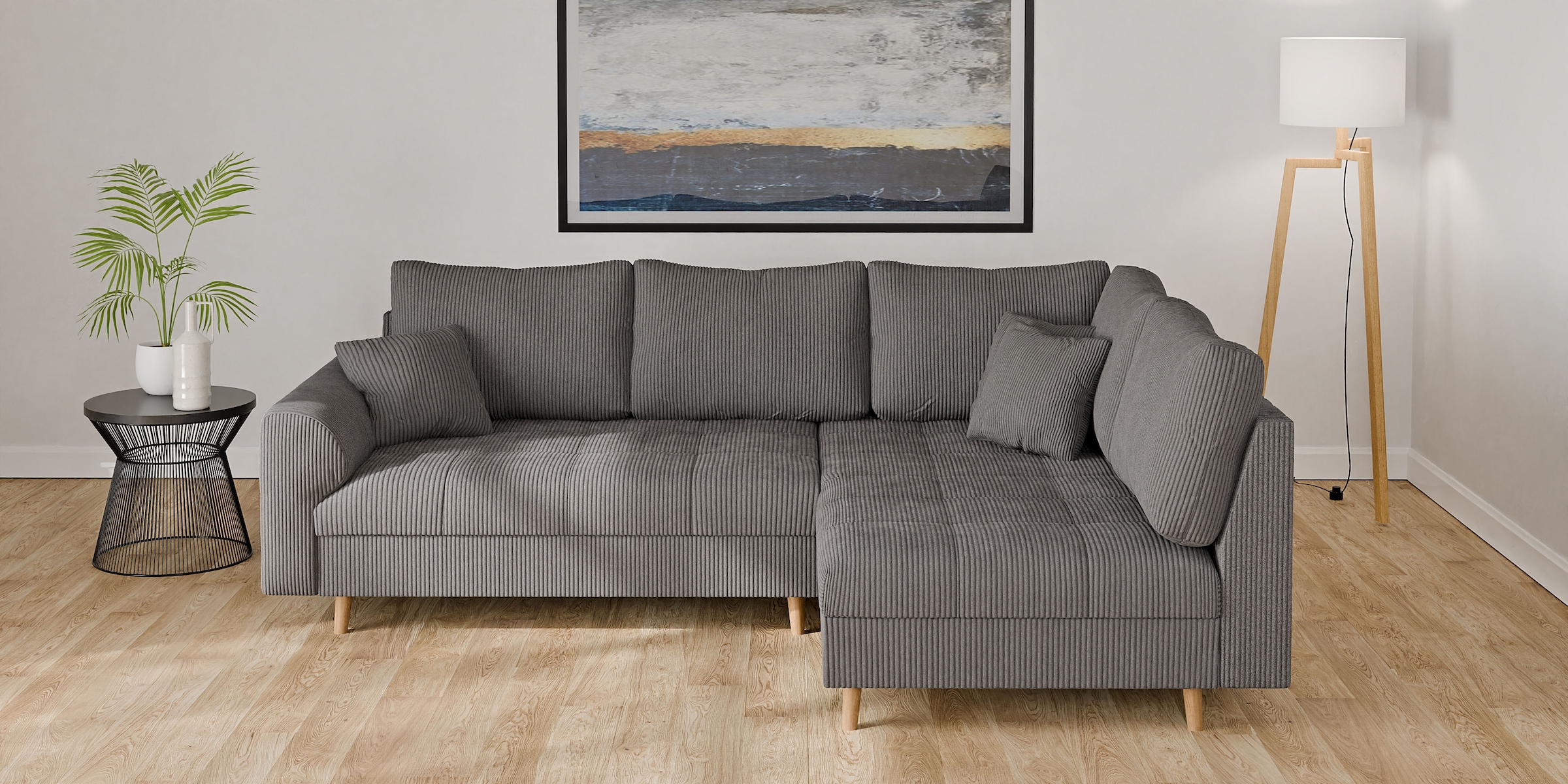 Home affaire Ecksofa "CHARRE L-Form mit Ottomane, Maße B/T/H: 231/161/81 cm günstig online kaufen