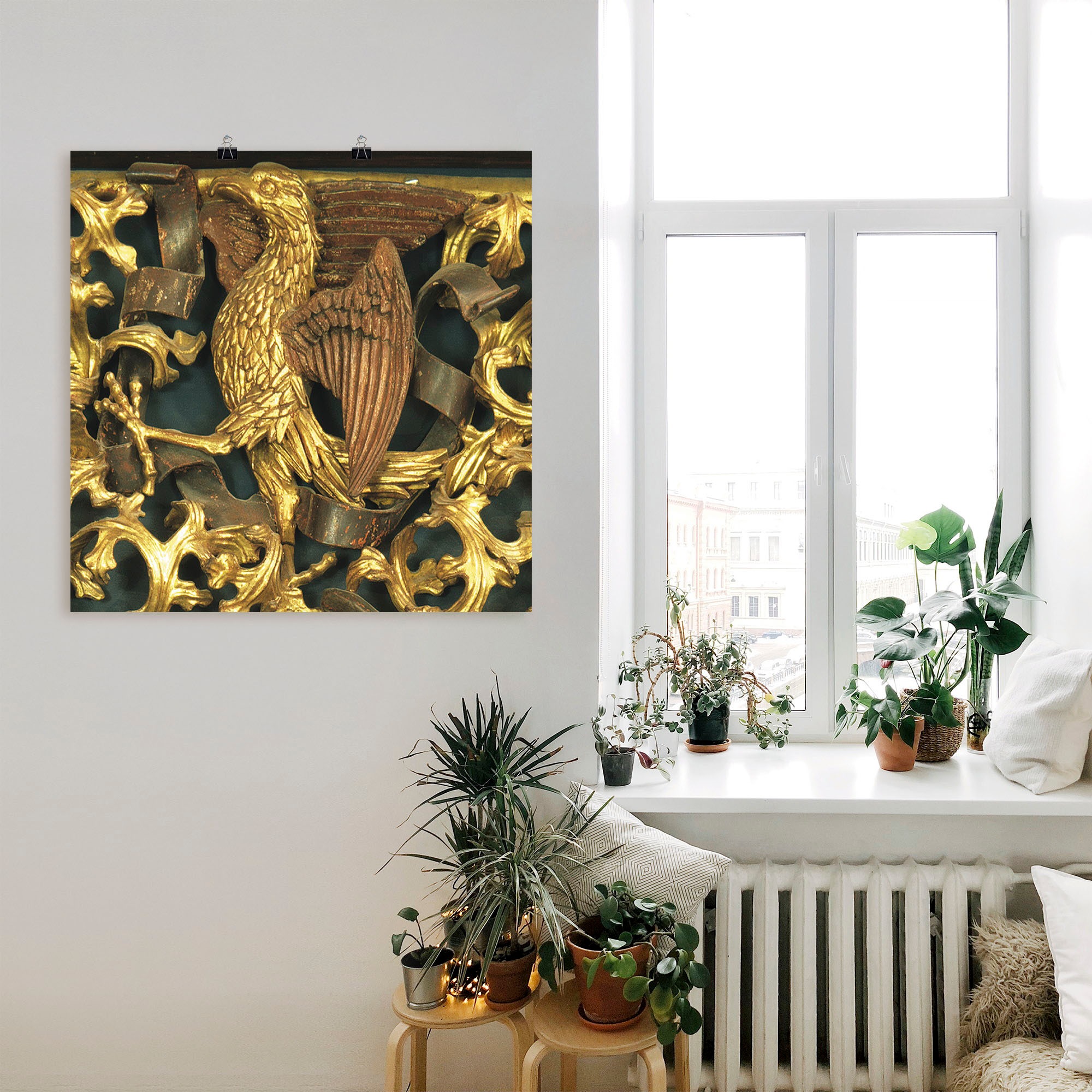 Artland Wandbild »Adler Evangelistensymbol des Johannes«, Vögel, (1 St.), als Leinwandbild, Wandaufkleber oder Poster in versch. Größen