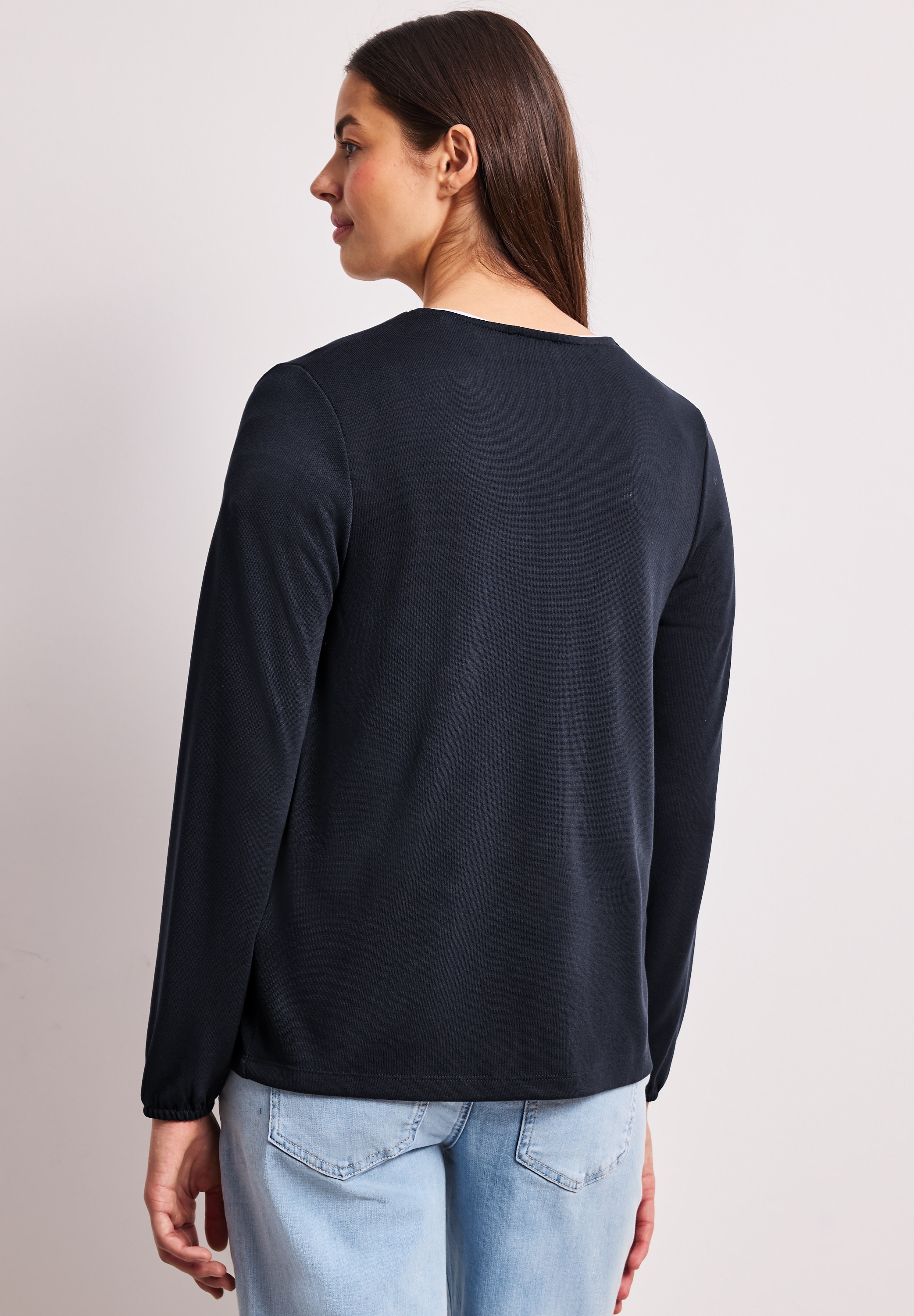 STREET ONE Cardigan bestehend aus einem Materialmix