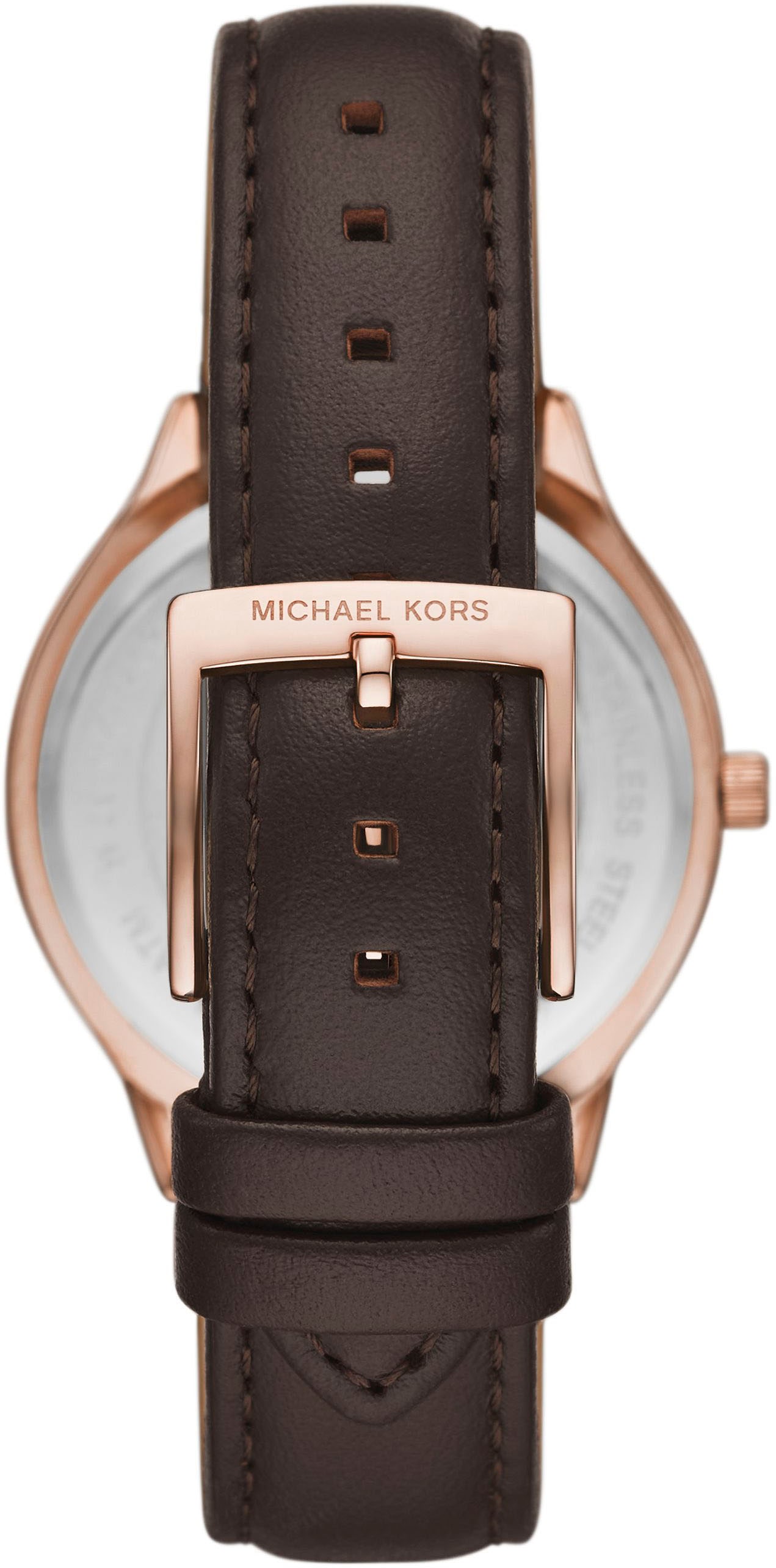 MICHAEL KORS Quarzuhr »SLIM RUNWAY«, Armbanduhr, Damenuhr, Lederarmband, analog