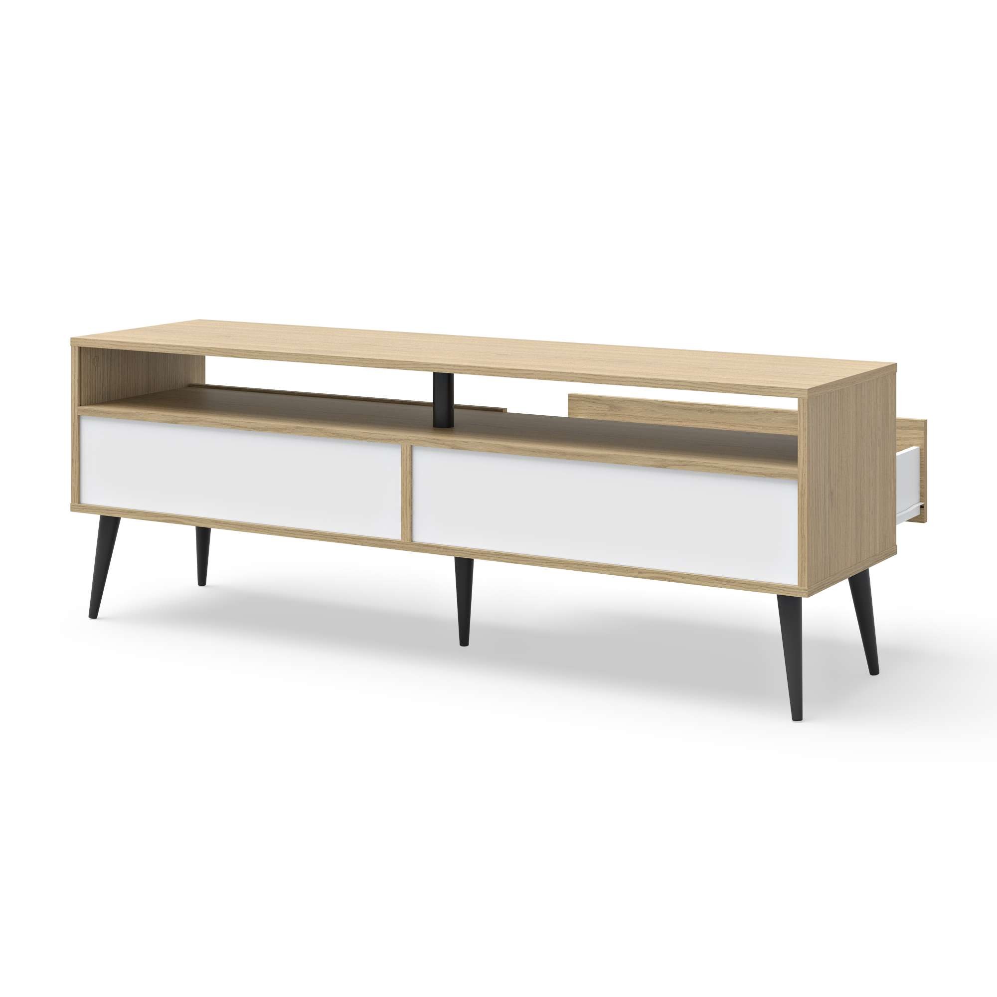 TemaHome TV-Bank »Lake Tv-Tisch, Lowboard, Fernsehtisch, TV-Schrank,«, mit 2 Schubladen, Holzfüsse, B: 150 cm