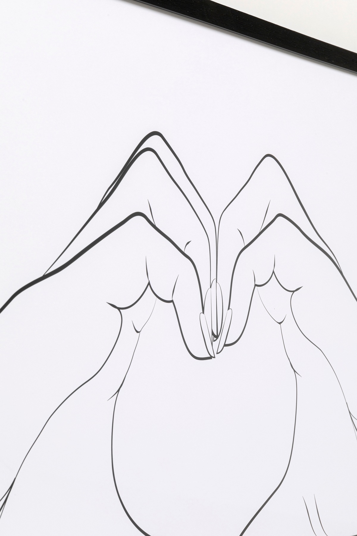 Kare Design Bild mit Rahmen »Gerahmtes Bild Heart Hands 103x73cm« 1, 