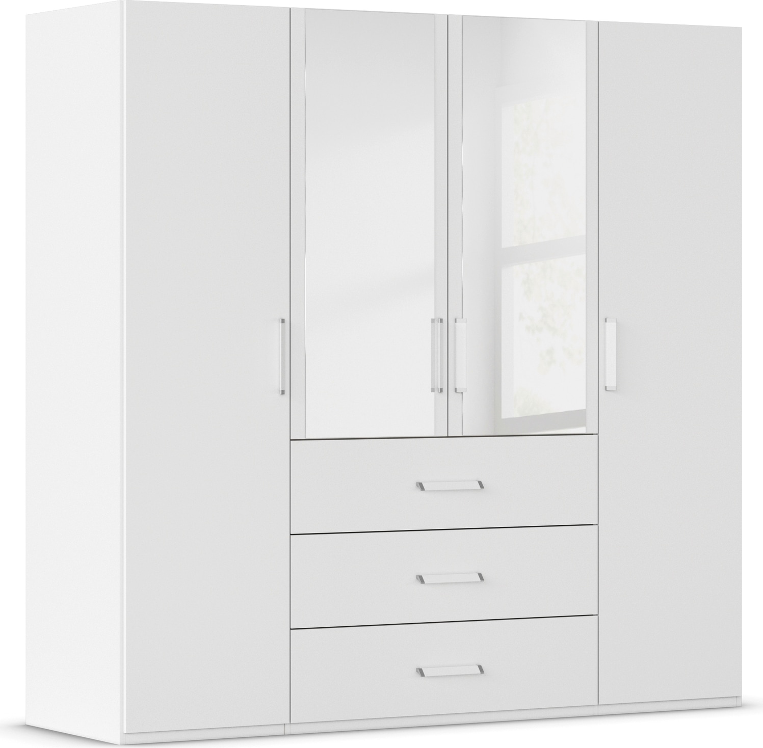 rauch Drehtürenschrank "Kleiderschrank Schrank Garderobe Schlafzimmerschrank EVELYN" in 2 Höhen 197 oder 210 cm erhältlich, inkl. SOFT-CLOSE-FUNKTION, in elegantem Stil mit Schubladen 3 Breiten und 2 Höhen MADE IN GERMANY