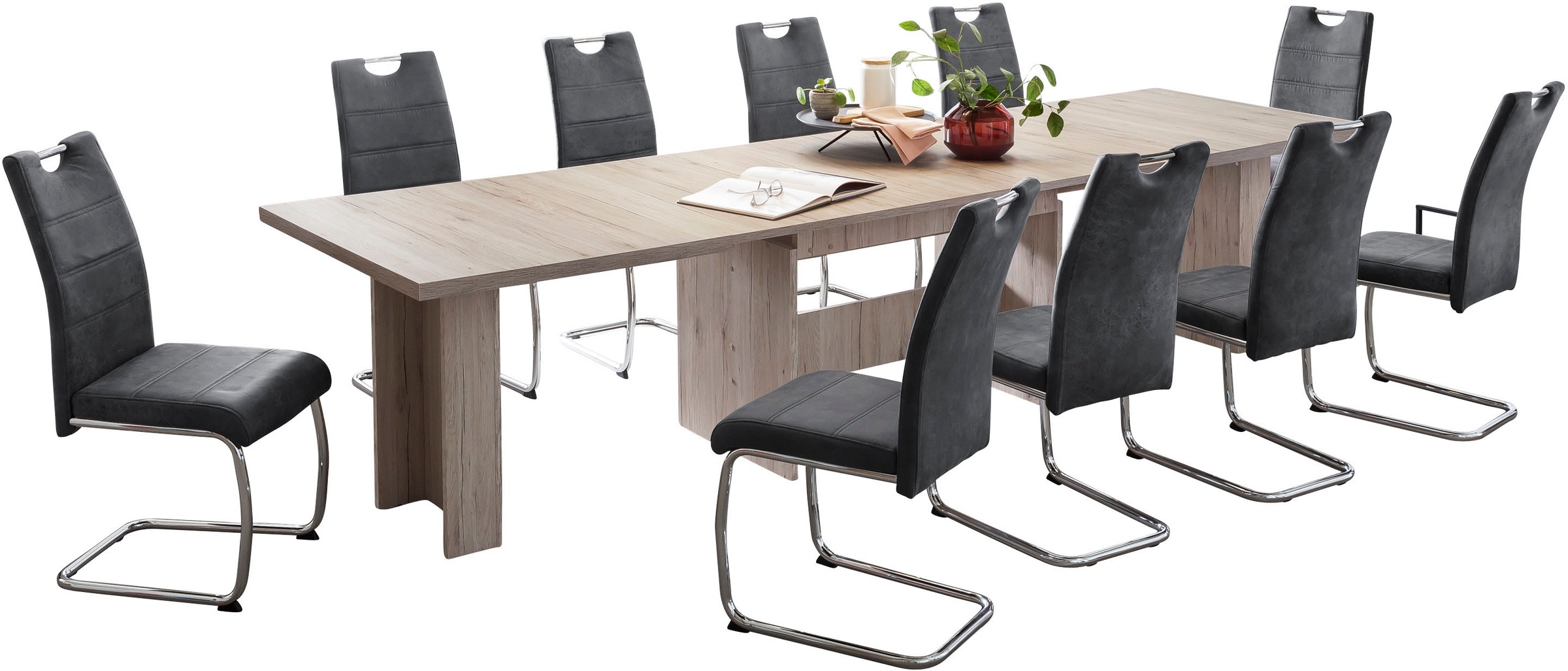 HELA Essgruppe "Lia, 11tlg. Sitzgruppe, Extra viel Platz" Set, 11tlg.-Set, günstig online kaufen