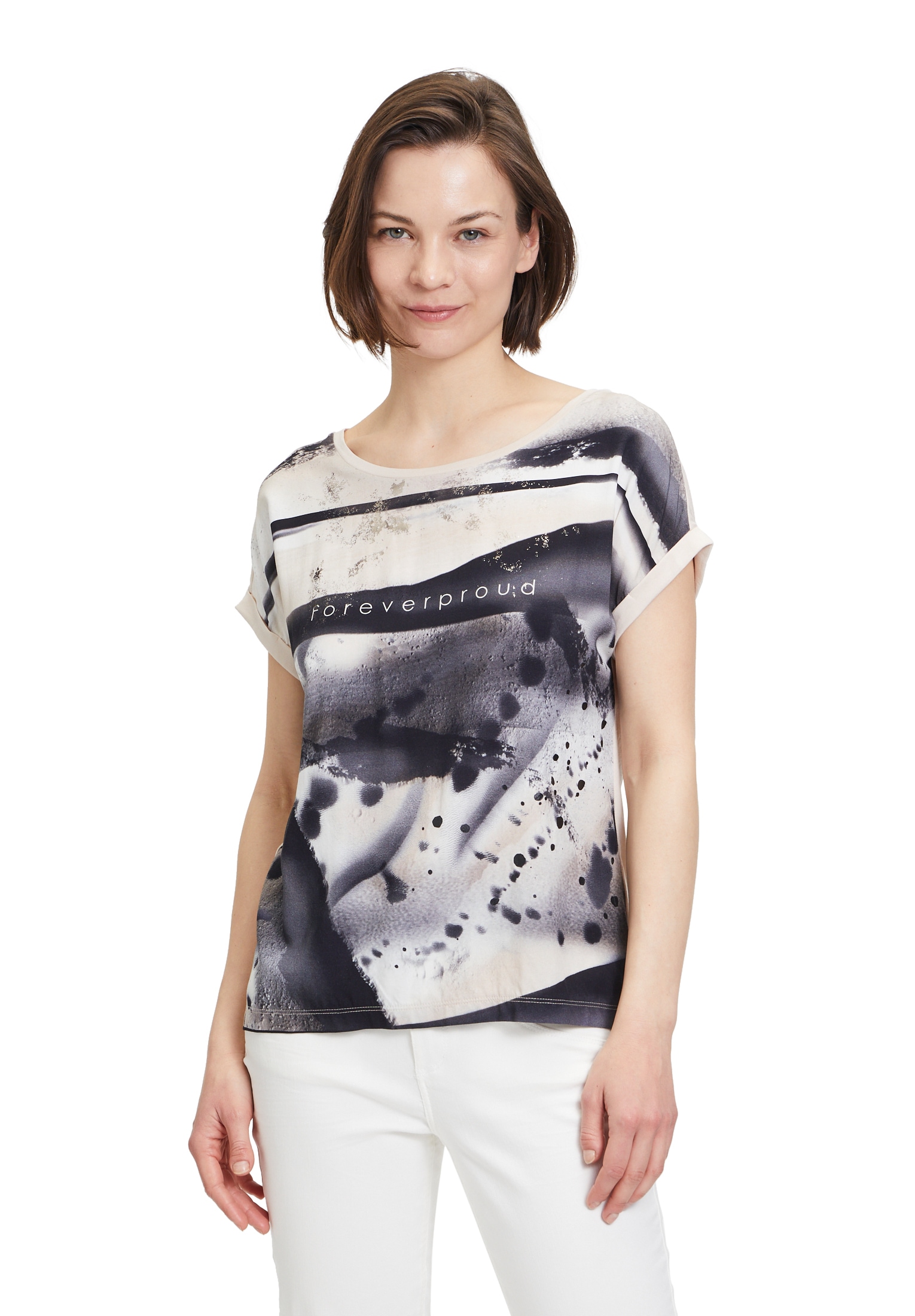 Kurzarmshirt »Betty & Co Casual-Shirt mit Placement«, Druck