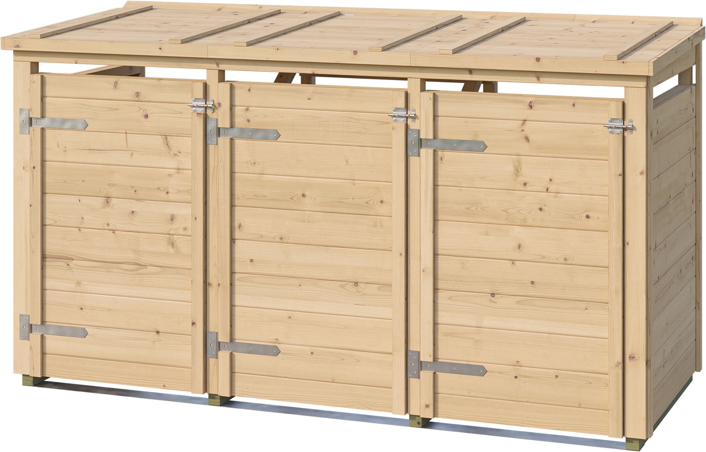 weka Mülltonnenbox »Killarney« Metall pulverbeschichtet, für 3 Mülltonnen, BxTxH: 230x92x127 cm