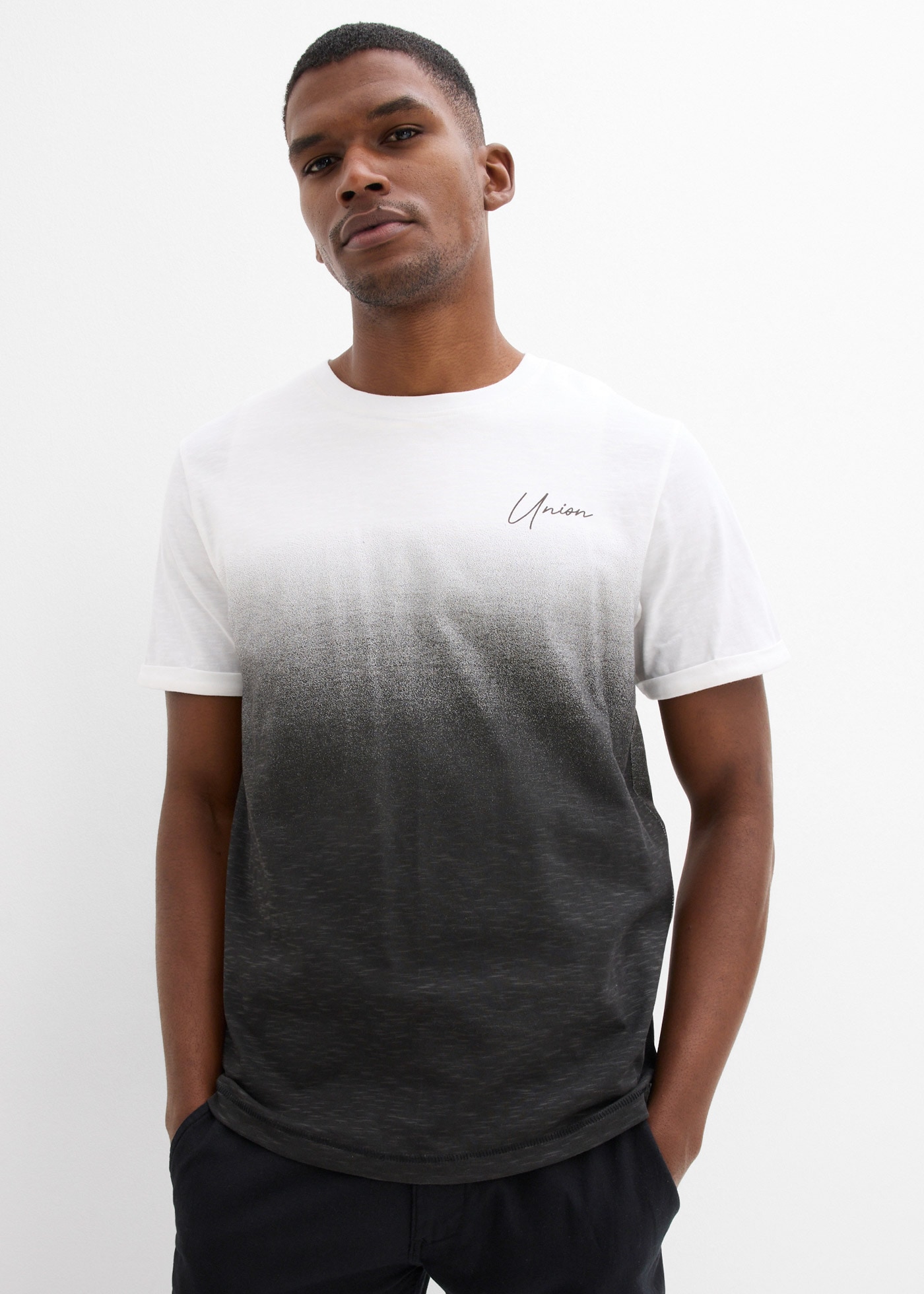bonprix 1100000002199 1 Slim Fit Passform, Kurzarm, atmungsaktives Jersey-Material
