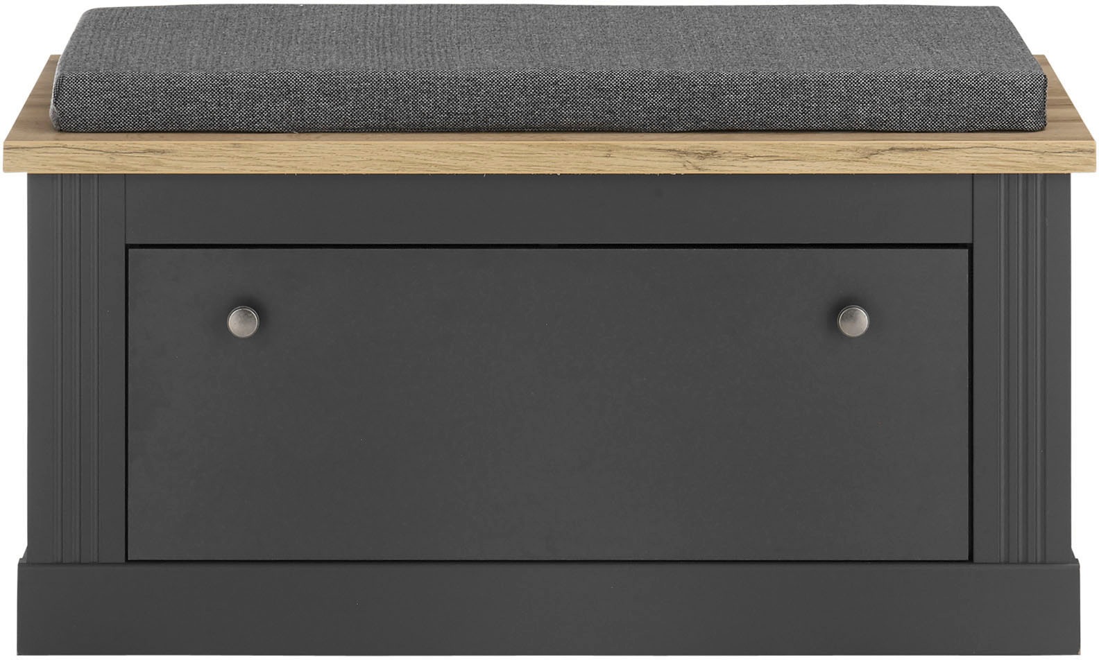 Sitzbank OTTO HOME "WESTMINSTER TOPSELLER", grau (dunkelgrau, wotan eiche), B:92cm H:51cm T:45cm, FSC-zertifizierter Holzwerkstoff, Sitzbänke, Sitzbank, im romantischen Landhausstil 2