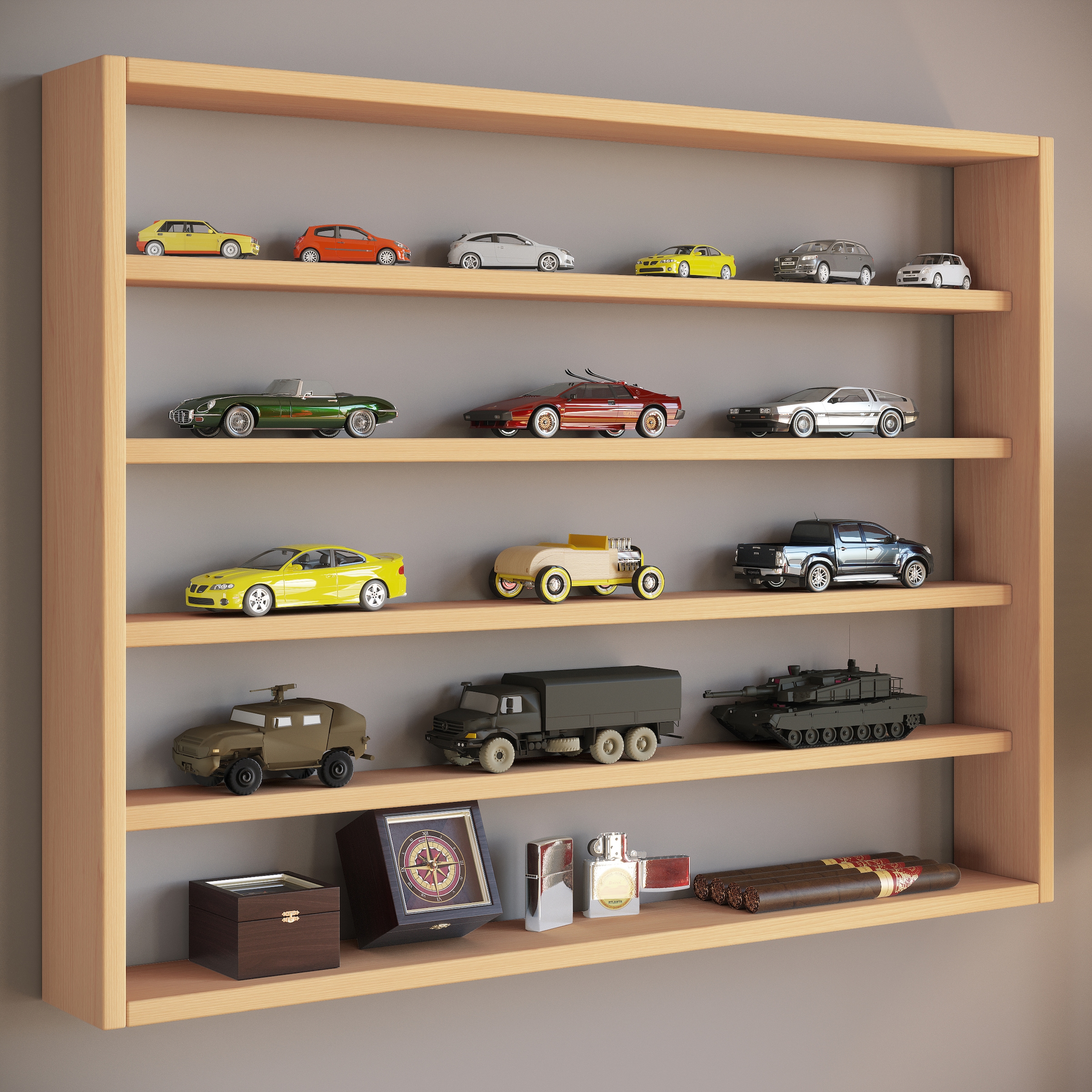 VCM Wandregal »Holz Wandregal Wandvitrine Regal Deko Osado L«