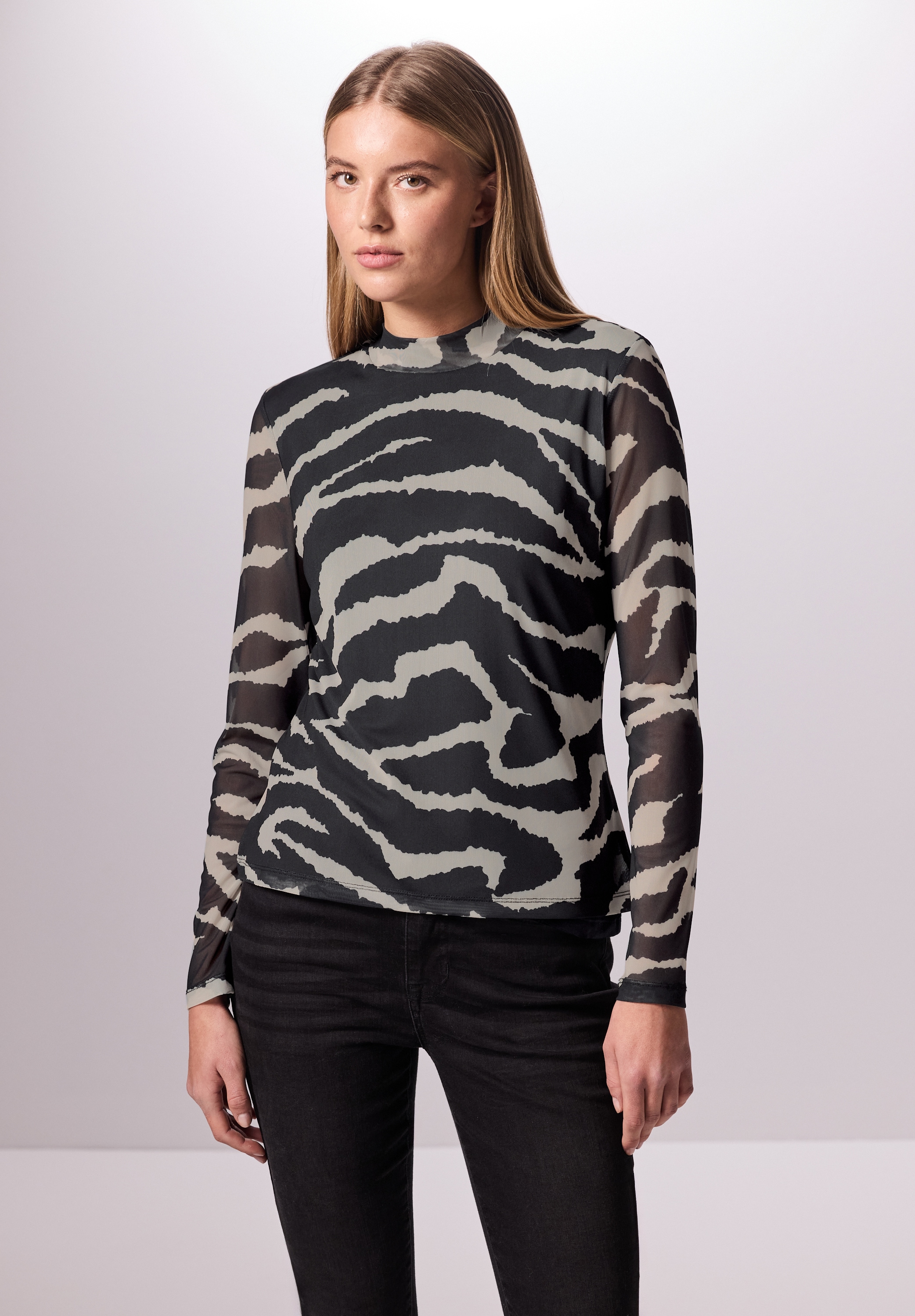 Langarmshirt, mit Turtleneck