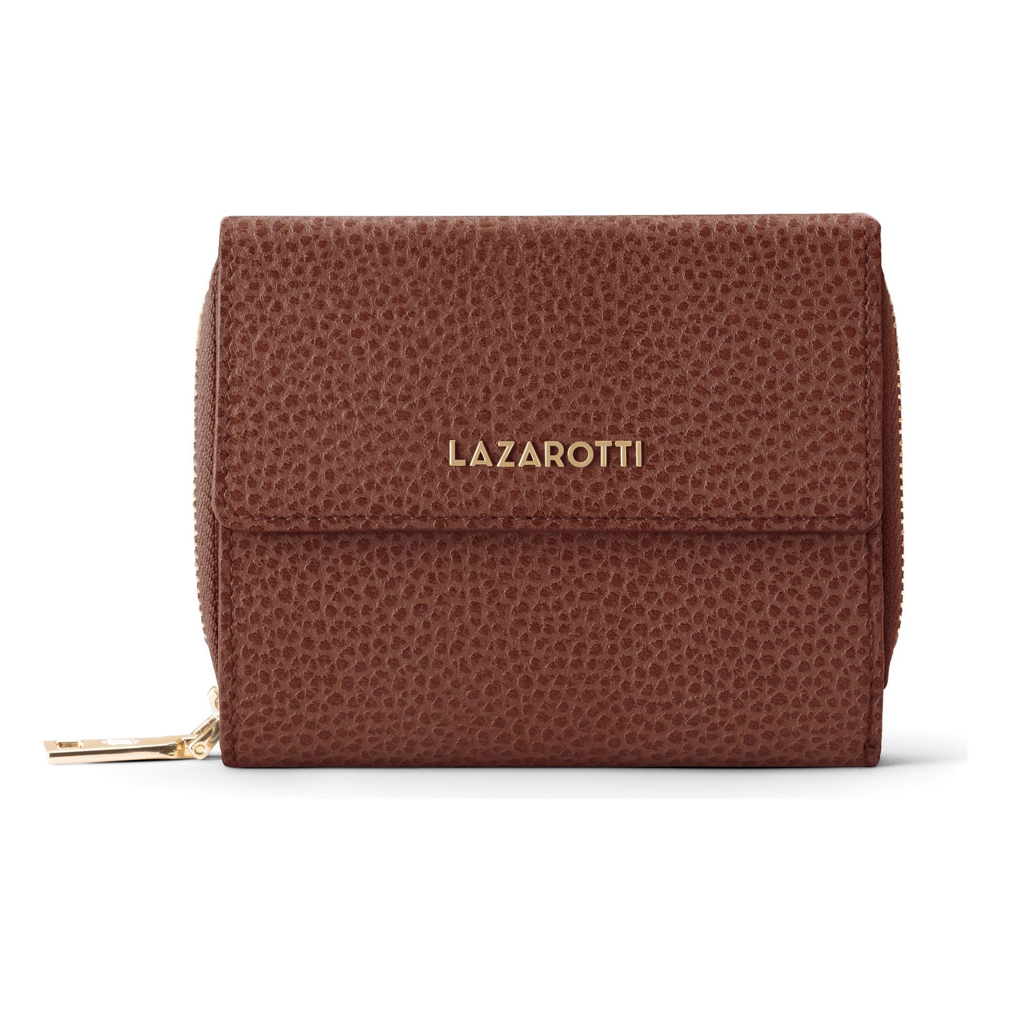 Lazarotti Geldbörse "Bologna Leather Zip-Around Geldbörse Leder 12 cm"