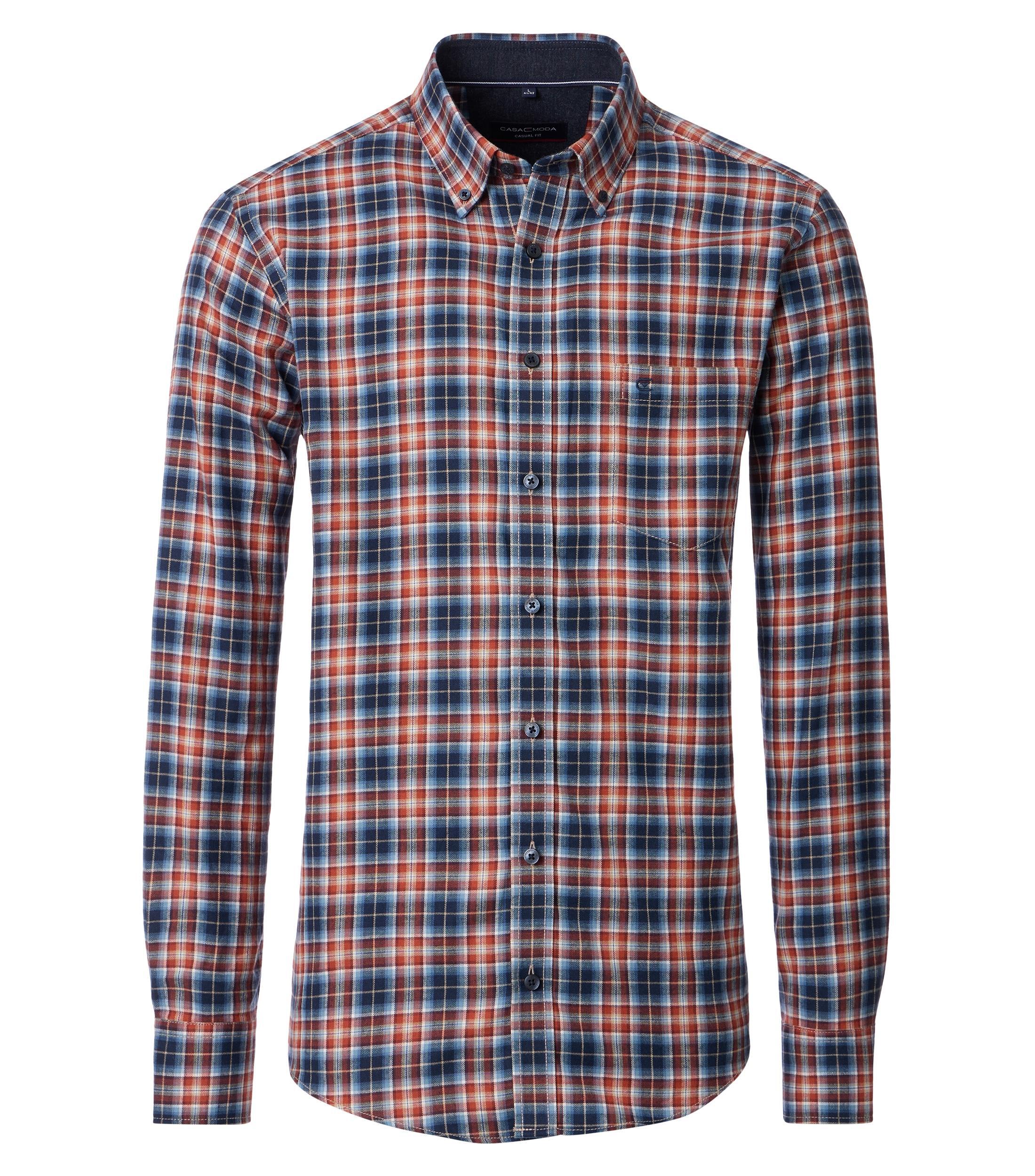 CASAMODA Flanellhemd "CASAMODA Flanellhemd Langarm kariert"