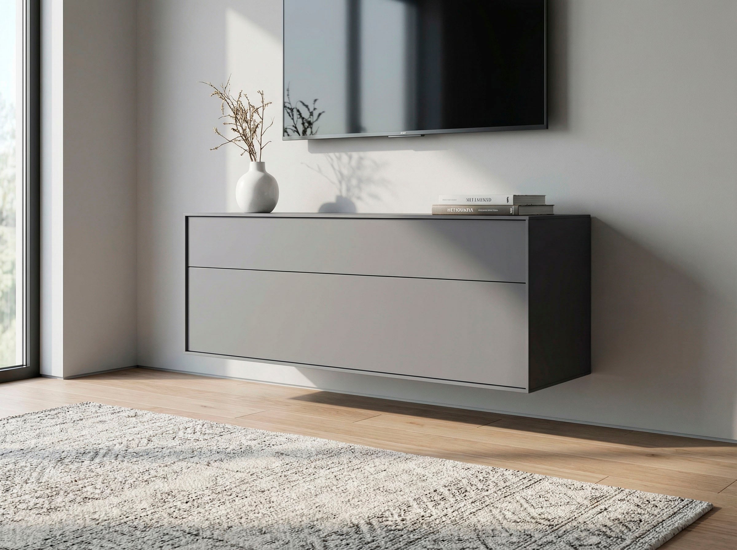 LeGer Home by Lena Gercke Lowboard "Essentials, TV-Board, TV-Kommode, TV-Schrank, TV-Möbel" Breite: 111 cm, UV lackiert, Push-to-open-Funktion