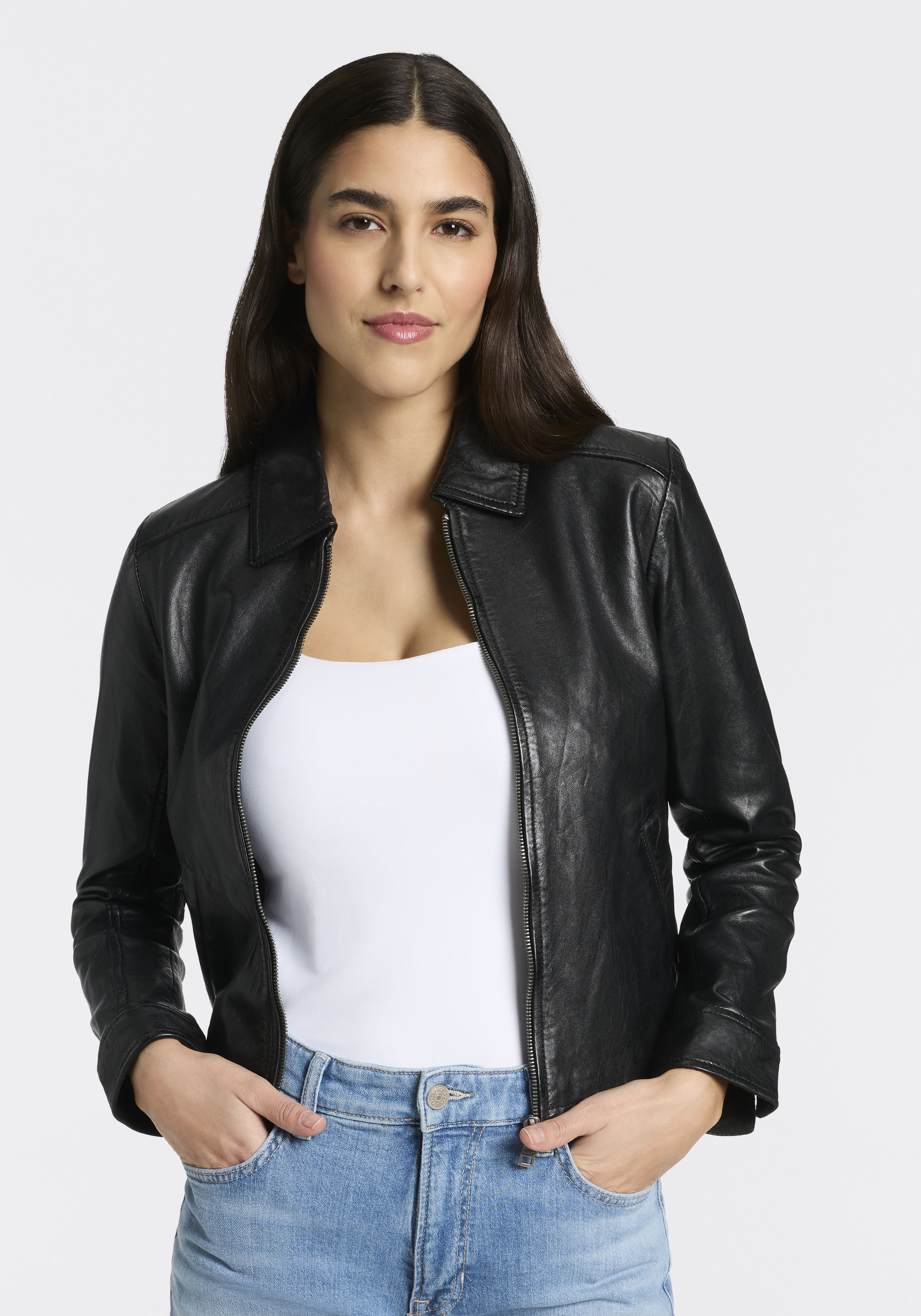 Thumbnail - Mauritius Lederjacke "MWZimonna OT" mit Umlegekragen