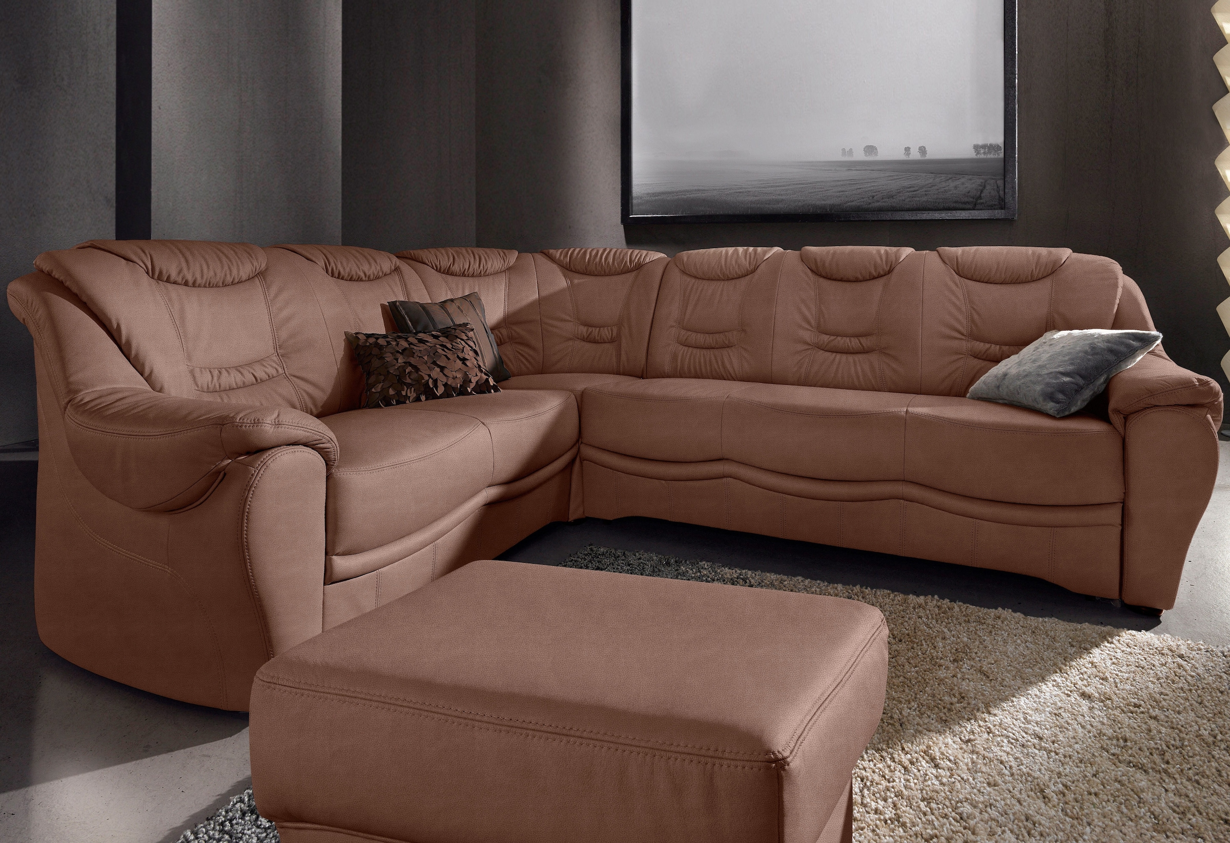sit&more Ecksofa "Benson L-Form" wahlweise mit Schlaffunktion