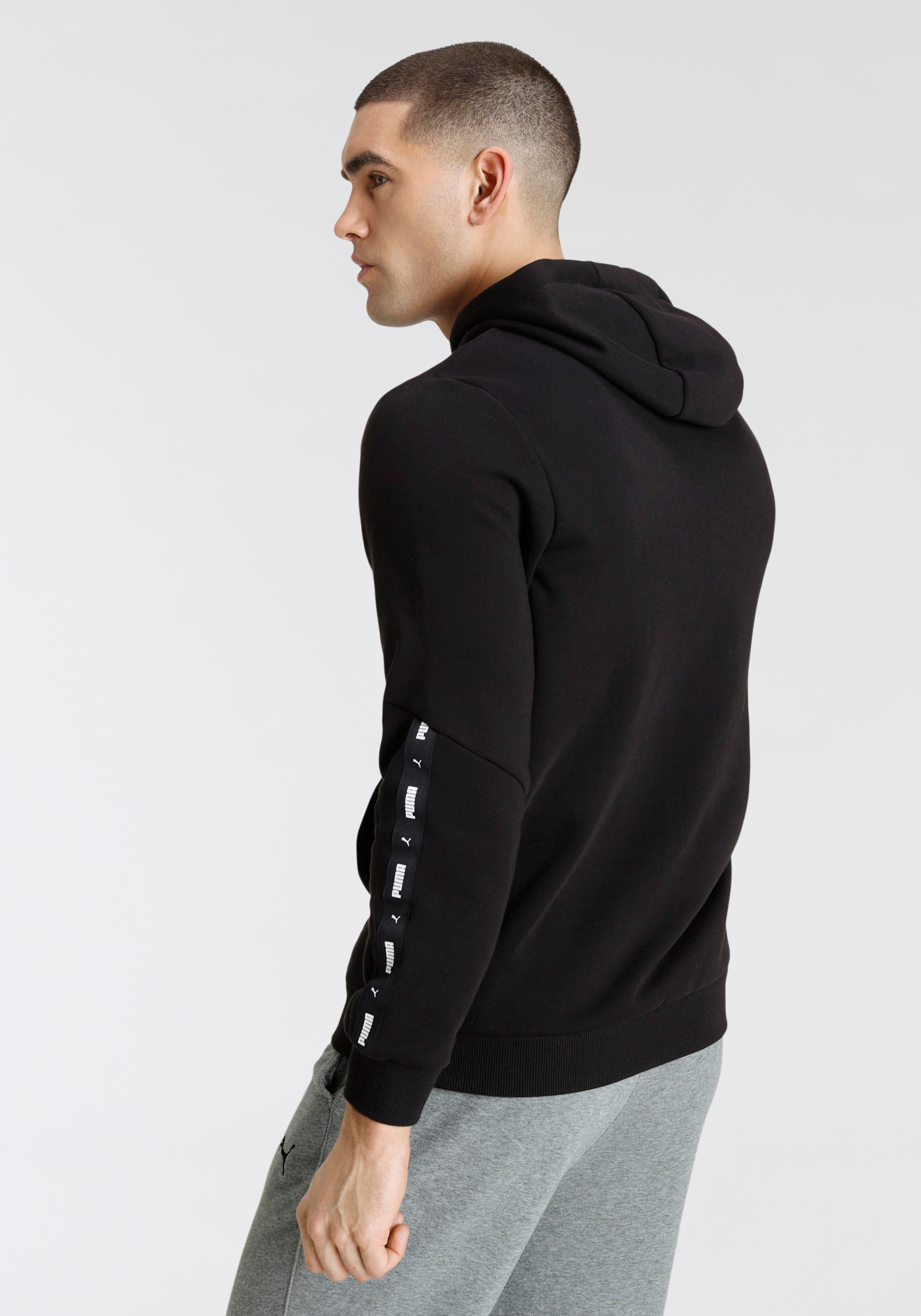 Thumbnail - PUMA Kapuzensweatshirt "ESS+ TAPE HOODIE FL", mit Kapuze, mit Kängurutasche, mit verstellbarem Kordelzug