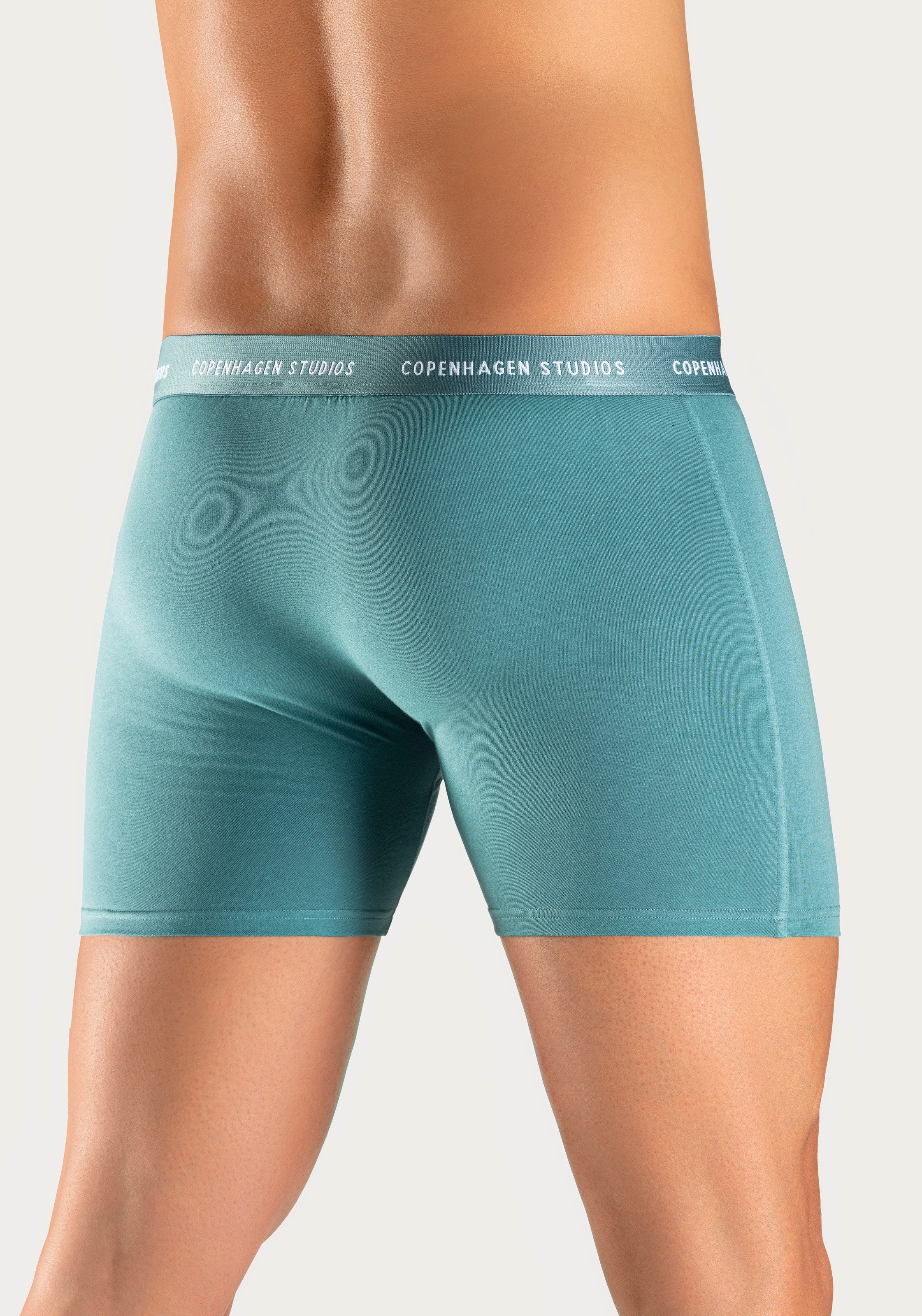 Copenhagen Studios Langer Boxer »Boxershorts für Herren«, (3 St.), mit längerem Bein und Logobund