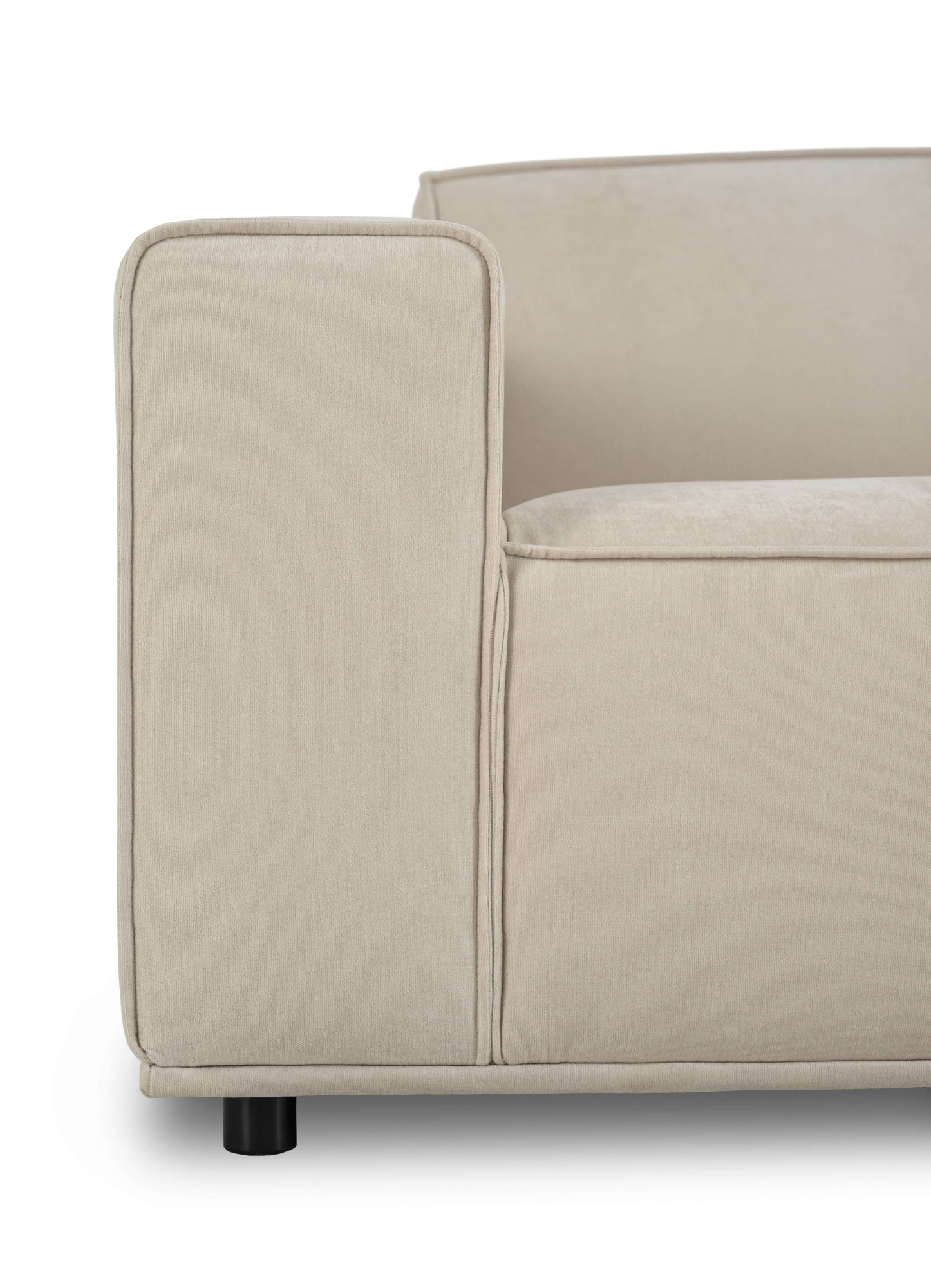Home affaire Ecksofa »Avelin, 228 cm, L-Form, Chenille, Struktur-Boucle«, mit Wellenunterfederung, Kedernaht, bodentief, Skandi-Design