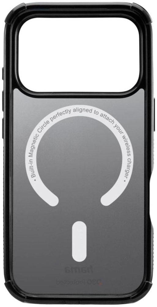 Hama Smartphone-Hülle »Handyhülle magnetisch für Apple iPhone 17 Pro 18 Pro Schwarz« Apple iPhone 17 Pro 3O-Technologie, Kratzschutz, magnetisch, Fallschutz bis 3,5 m