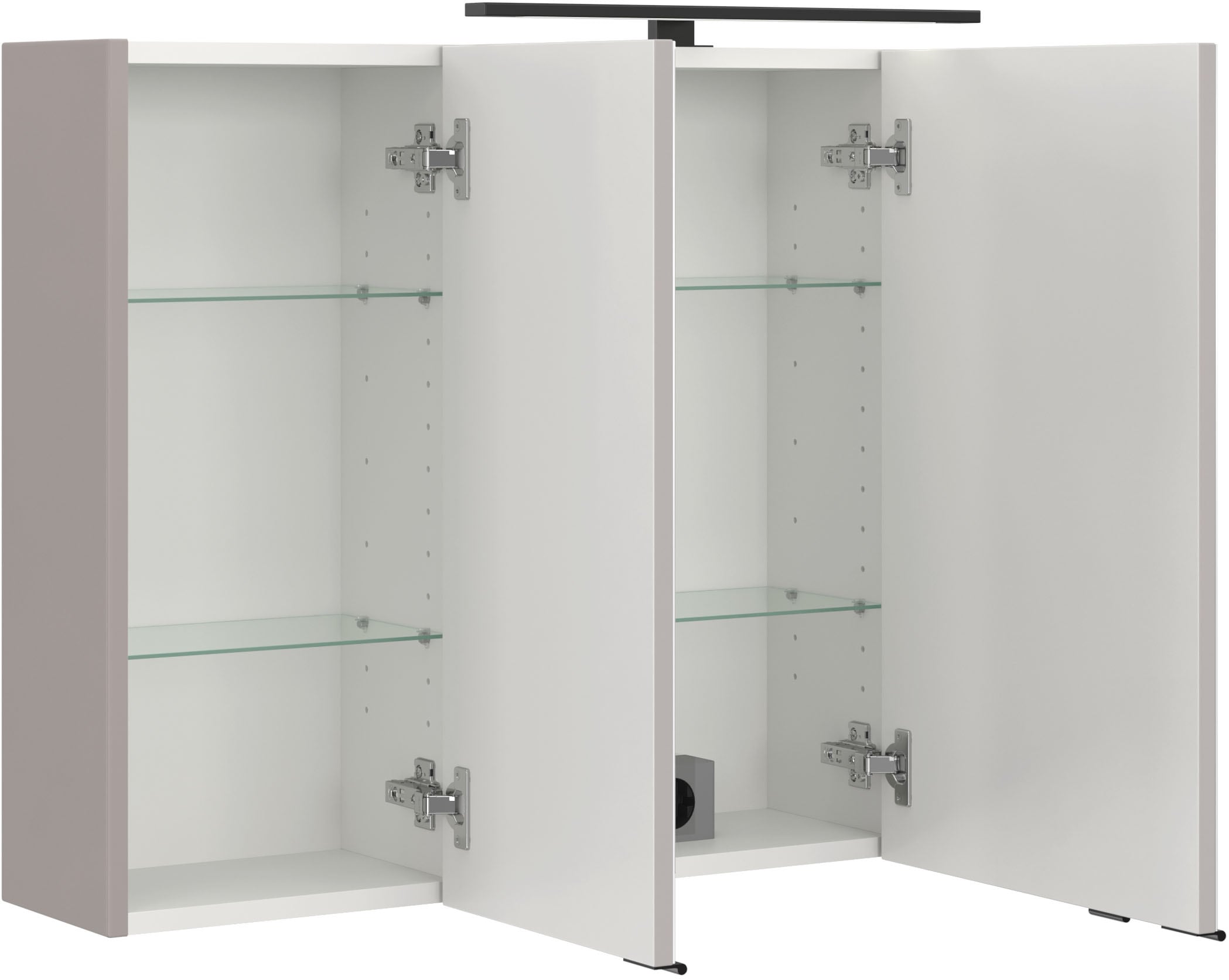 welltime Badmöbel-Set »SALVADA, 2tlg-Set, gedämpfte Scharniere, Softclose, Keramikbecken« Maße (B/T/H): 100/47,5/200 cm, 