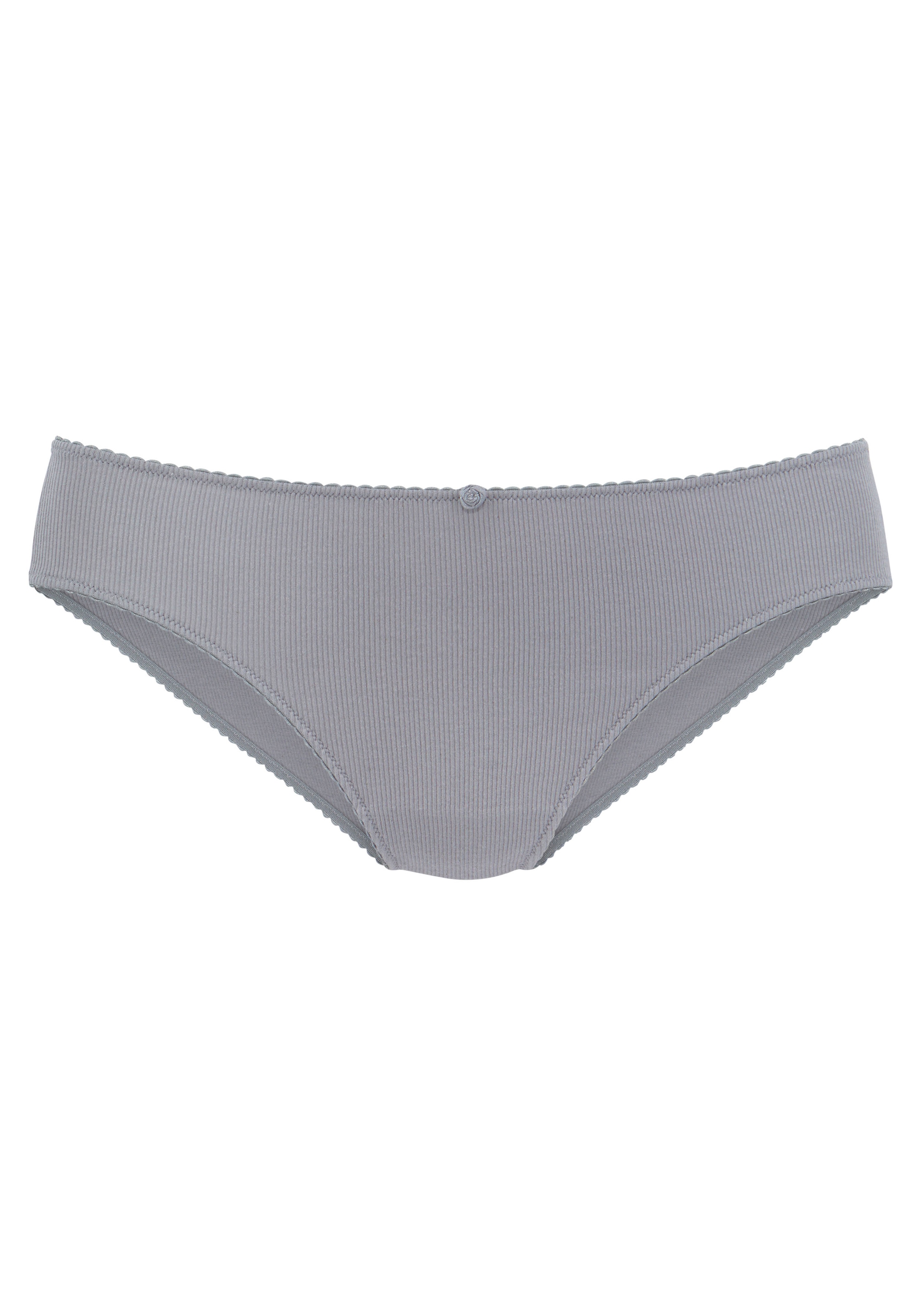 Vivance Jazz-Pants Slips, (3er-Pack), aus weicher und elastischer Rippware, mit zartem Röschen vorn