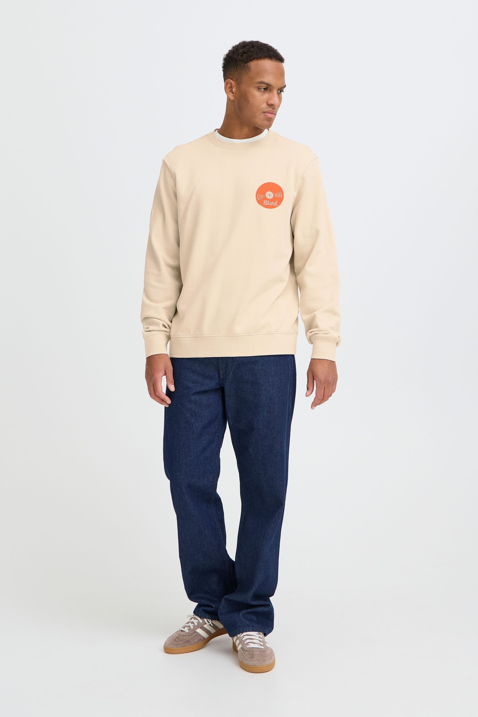 BLEND BHSun Men's Long Pullover Oyster Gray XL 2
