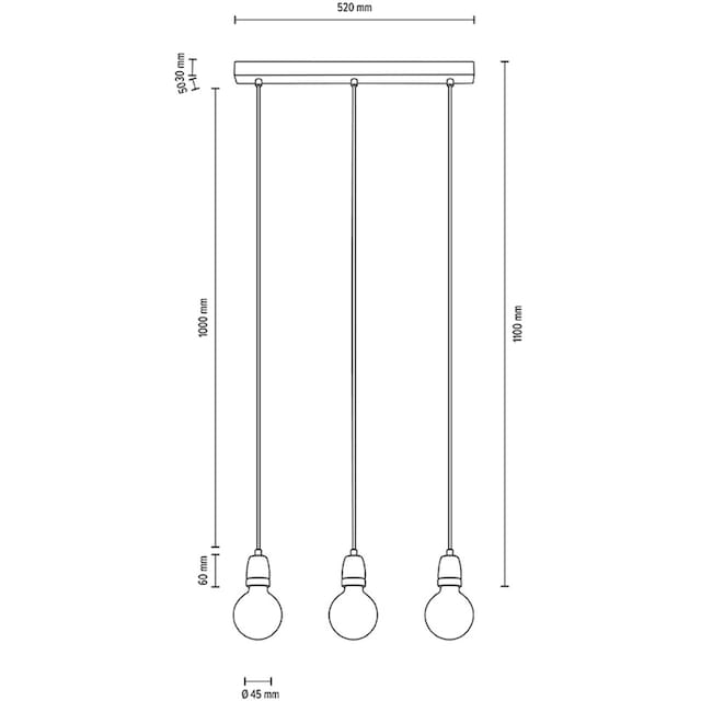 BRITOP LIGHTING Hängeleuchte »Porcia«, 3 flammig-flammig, Dekorative  Leuchte aus Ceramik, pass. LM E27 / exkl., Made in Europe | BAUR