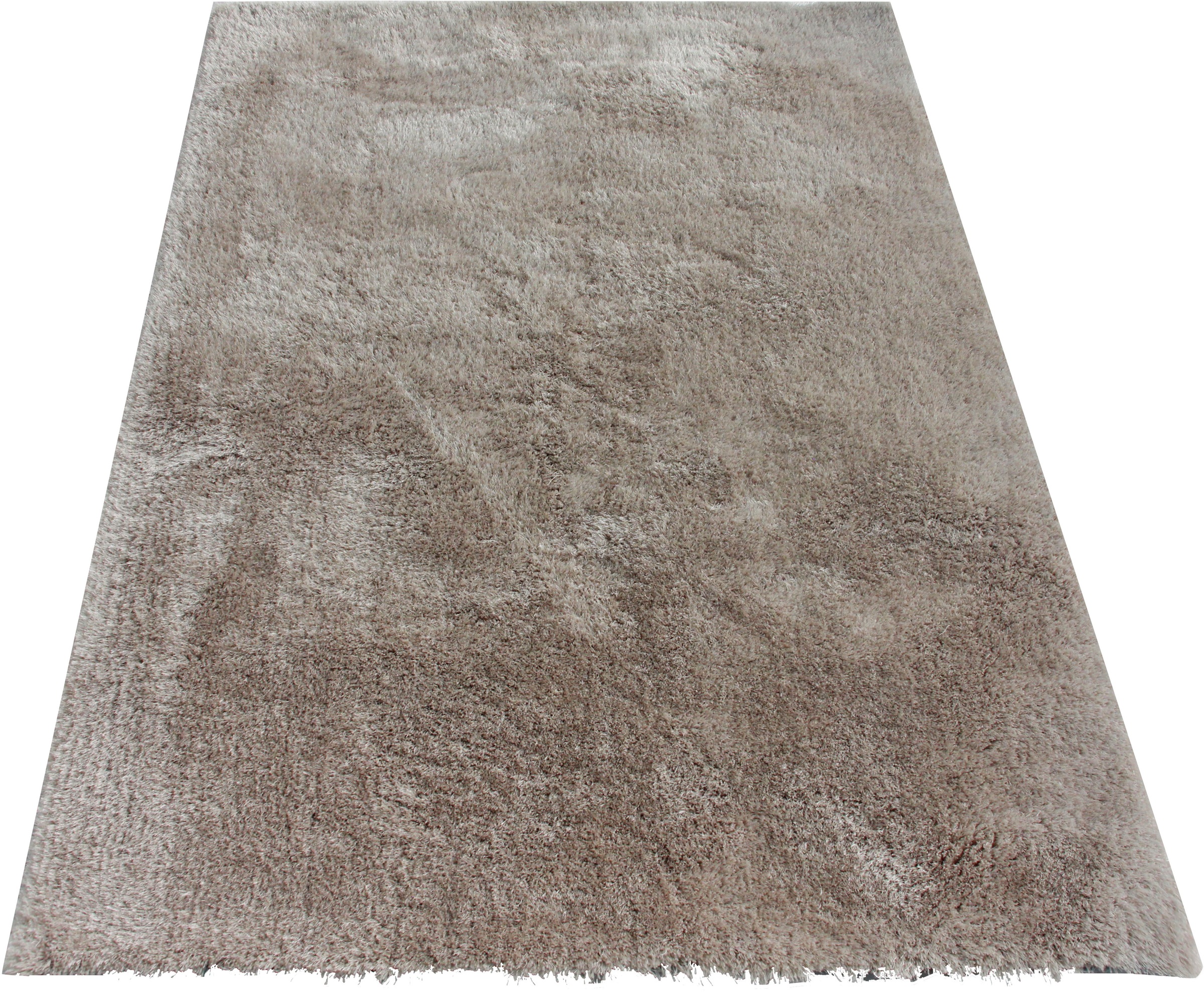 Leonique Hochflor-Teppich »Lagos«, rechteckig, 45 mm Höhe, Mikrofaser Teppiche, flauschig, einfarbig, Wohnzimmer, Schlafzimmer