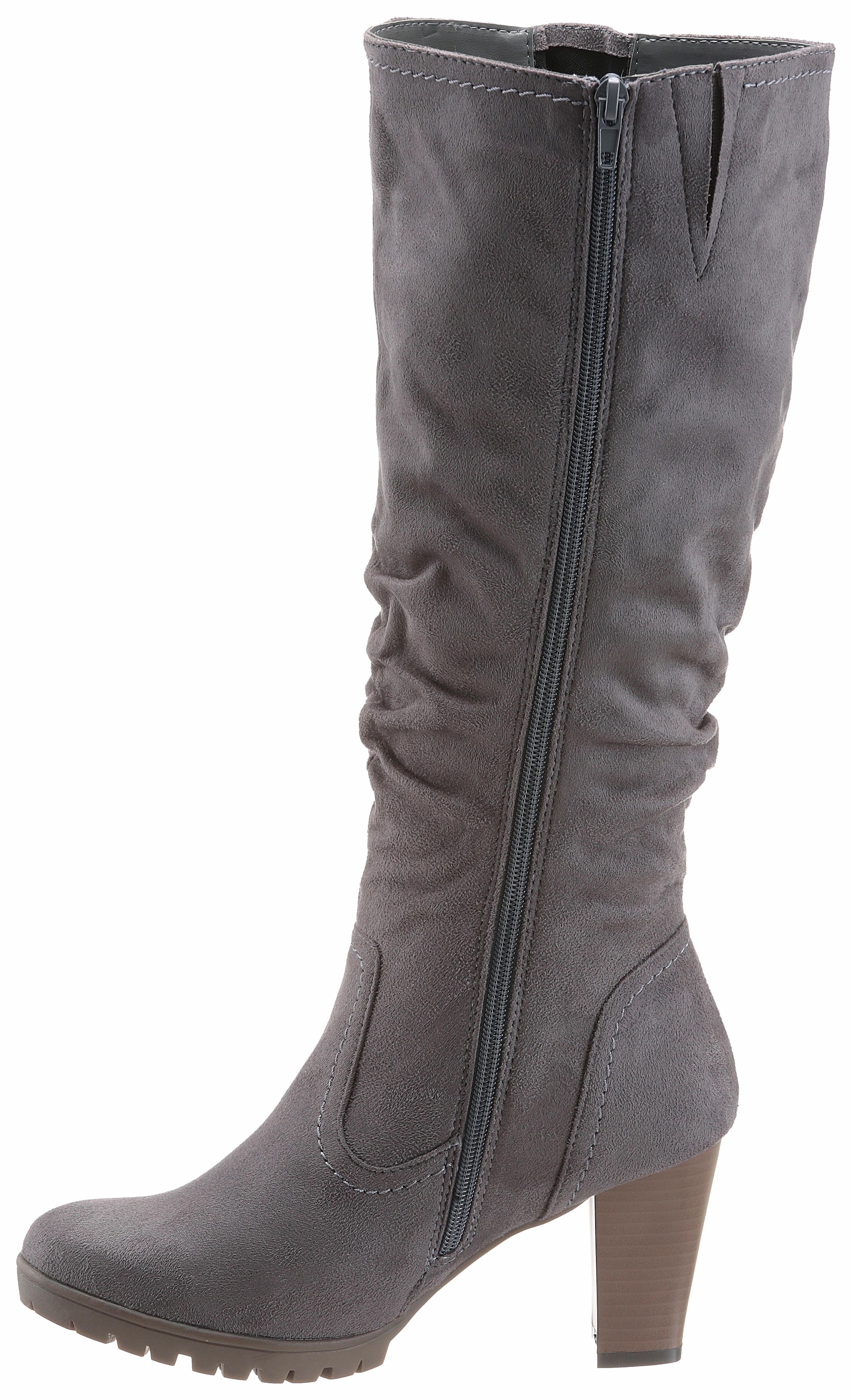 Aniston by BAUR Stiefel, mit Raffungen am slouchy Schaft