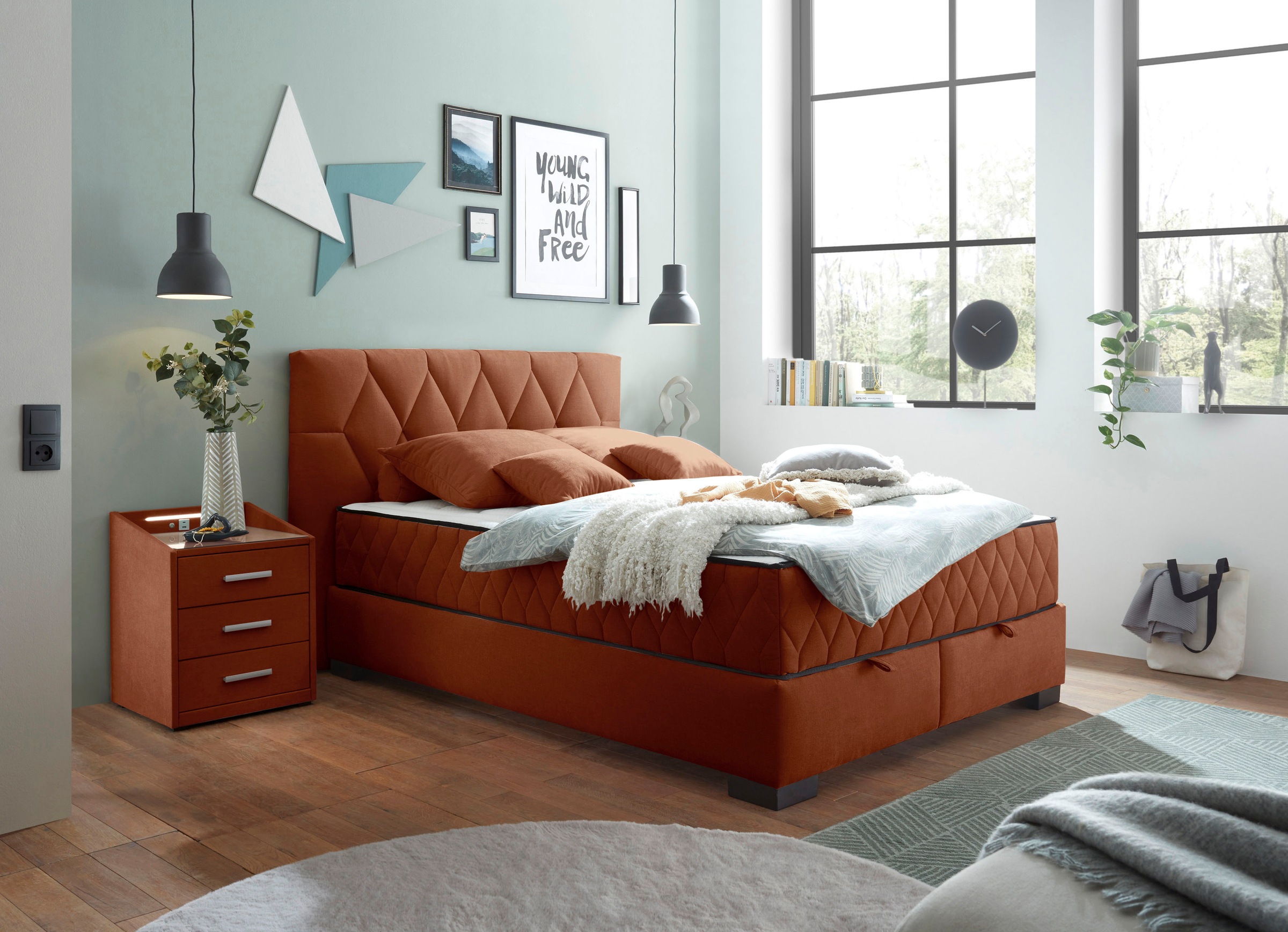 ED EXCITING DESIGN Boxbett »Nagol«, mit Bettkasten, mit Wendematratze, erhältlich in verschiedenen Breiten