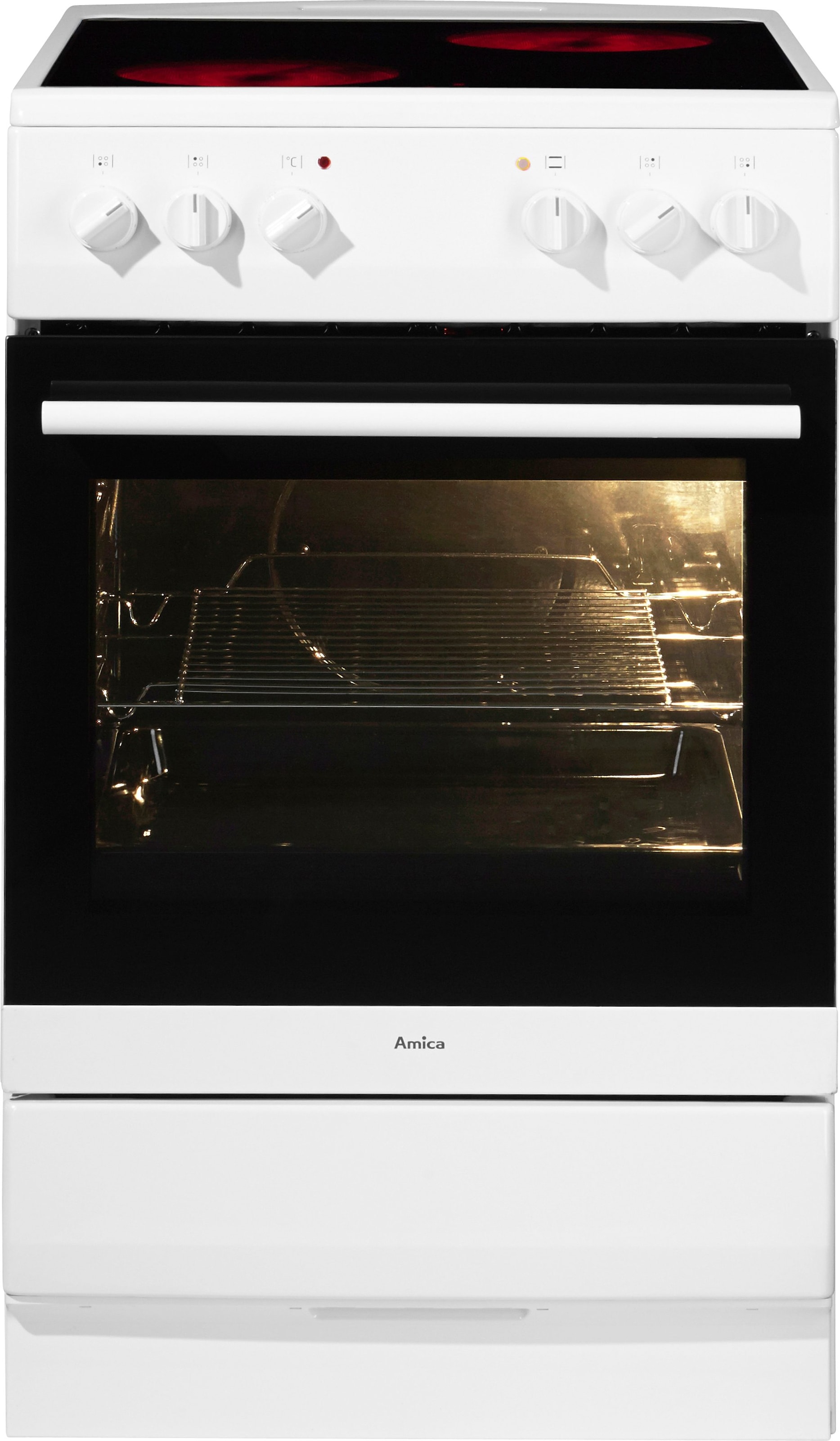 AMICA Elektro-Standherd "SHC 11505 W/SHC 11595 E", weiß, Herdsets, Reinigt den Ofen mittels Dampf, ohne Chemie