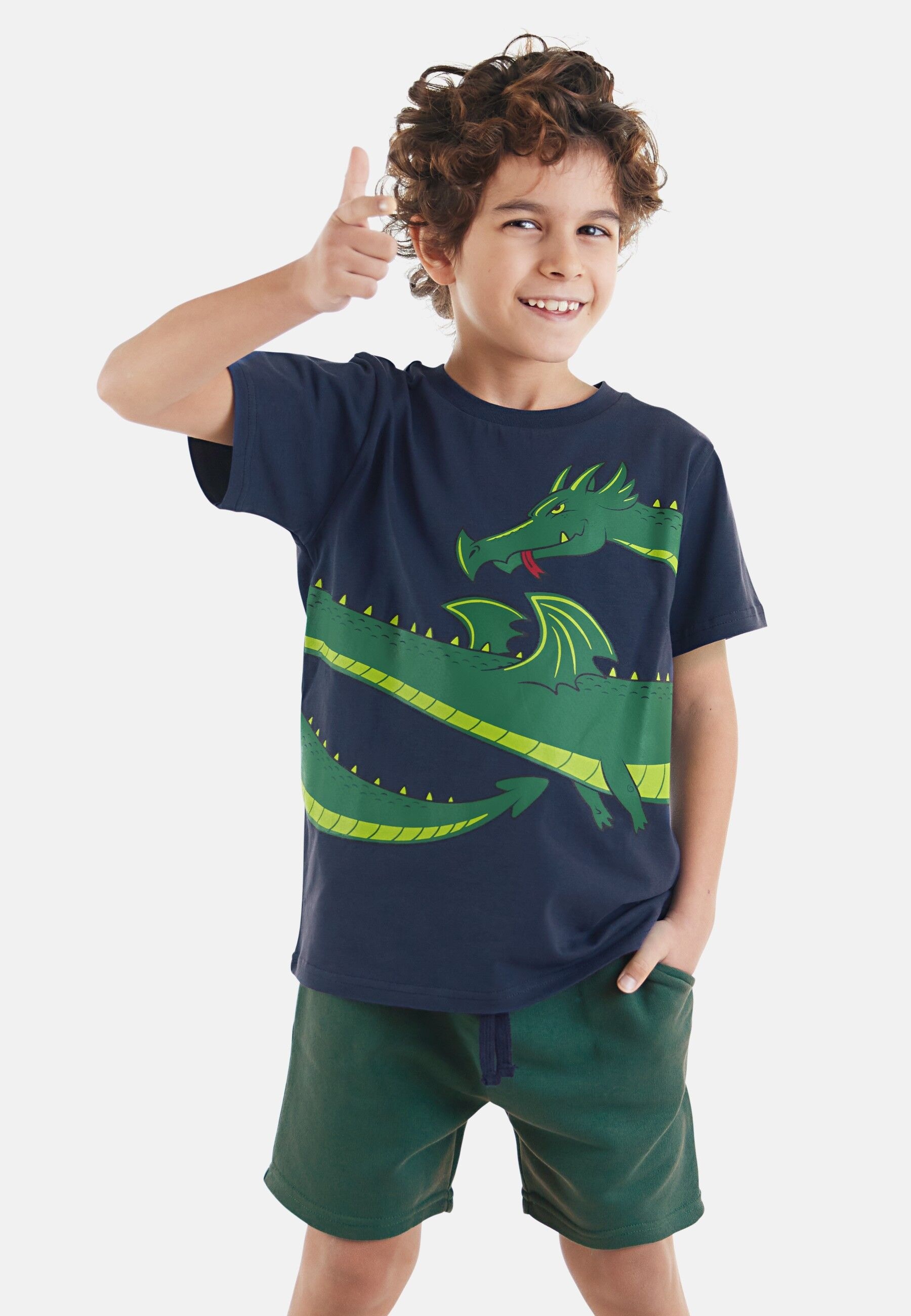 Denokids Hausanzug "Dragon", (2 tlg.), mit Drachen-Print