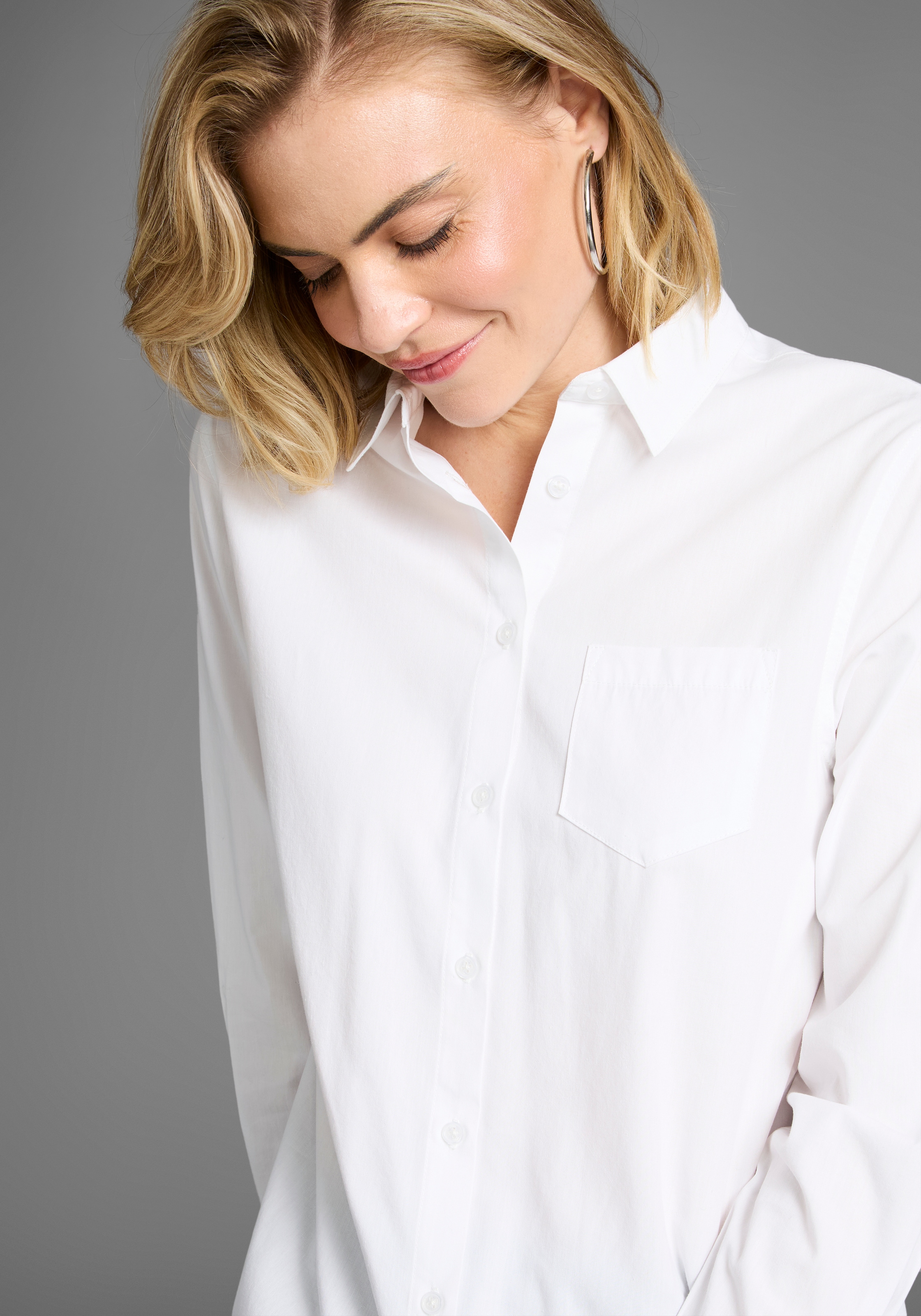 Laura Scott Longbluse, mit Brusttasche