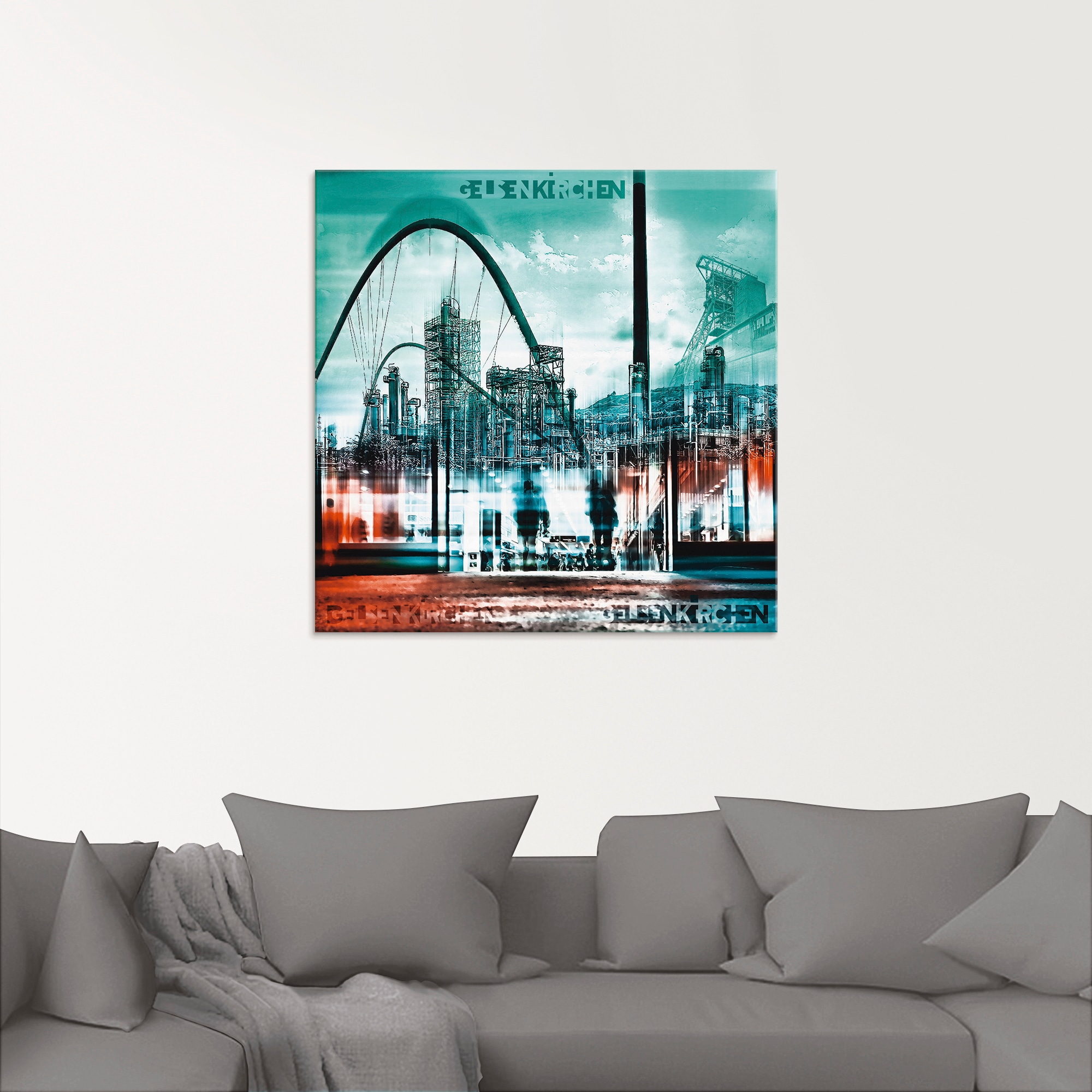 Artland Glasbild "Gelsenkirchen Skyline Collage 02", Deutschland, (1 St.), günstig online kaufen