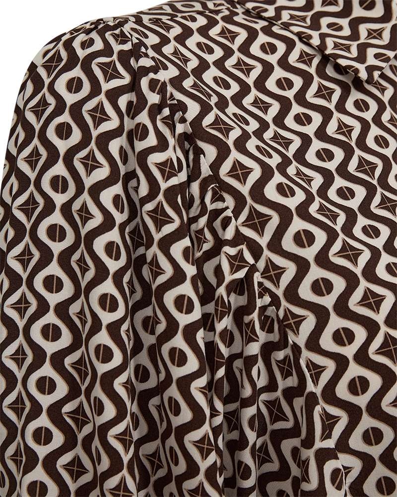 FREEQUENT Druckbluse »FQADNEY-SHIRT« gemustert mit 3/4- Ballonärmel